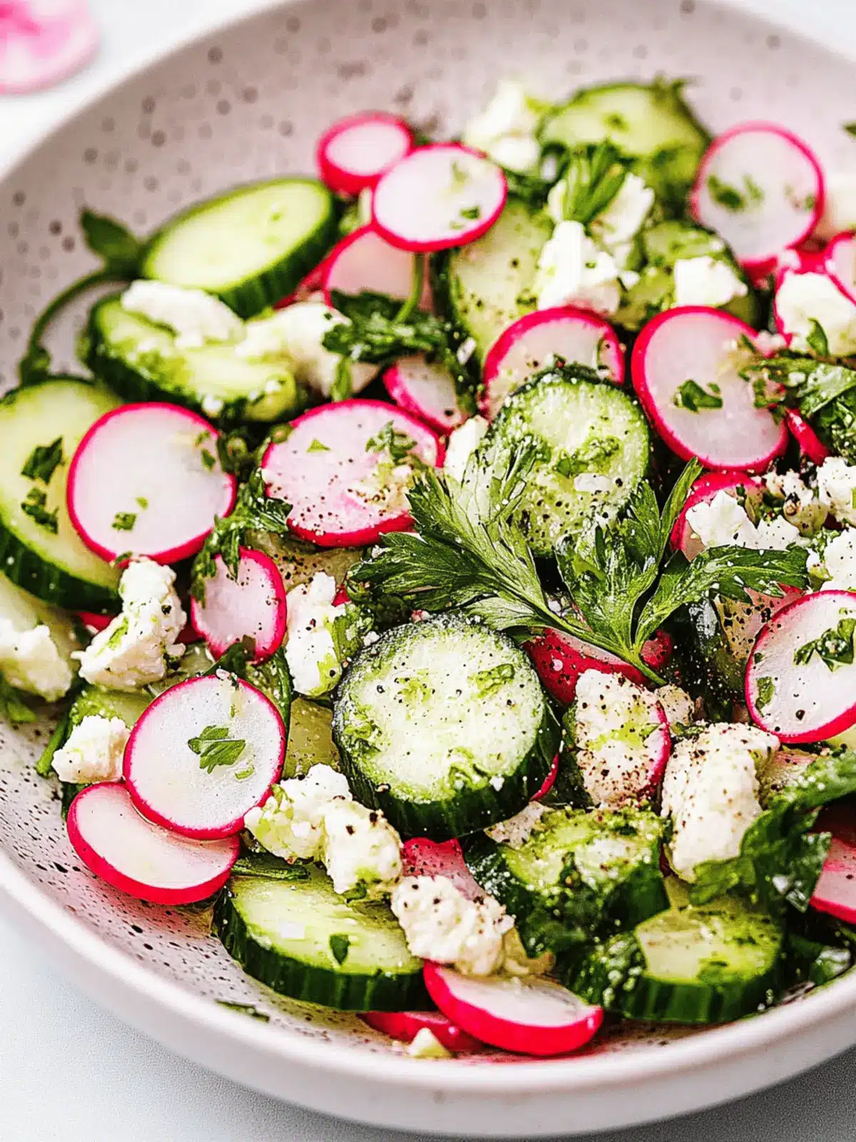 Crisp Cucumber Radish Salad with Creamy Goat Cheese Delight 4 Crisp Cucumber Radish Salad with Creamy Goat Cheese Delight