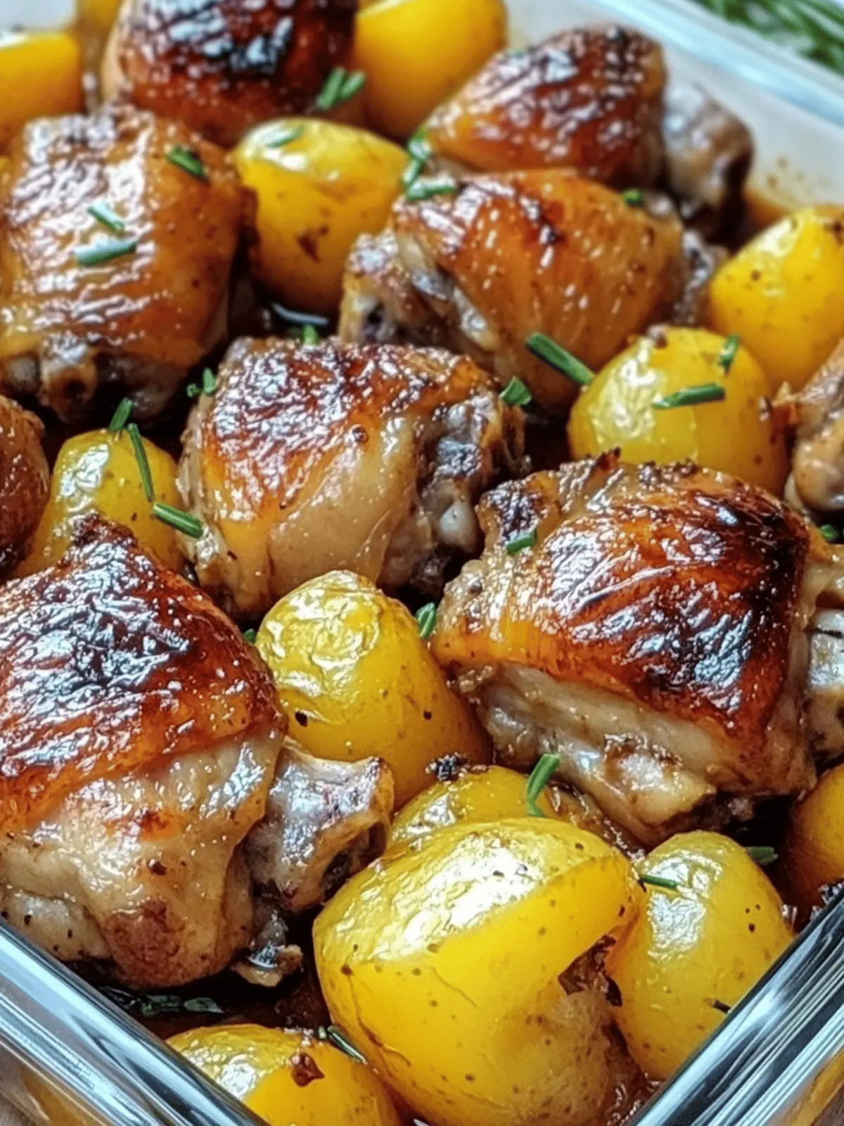 Savory Chicken Thighs and Potatoes for a Cozy Family Feast 4 chicken thighs and potatoes