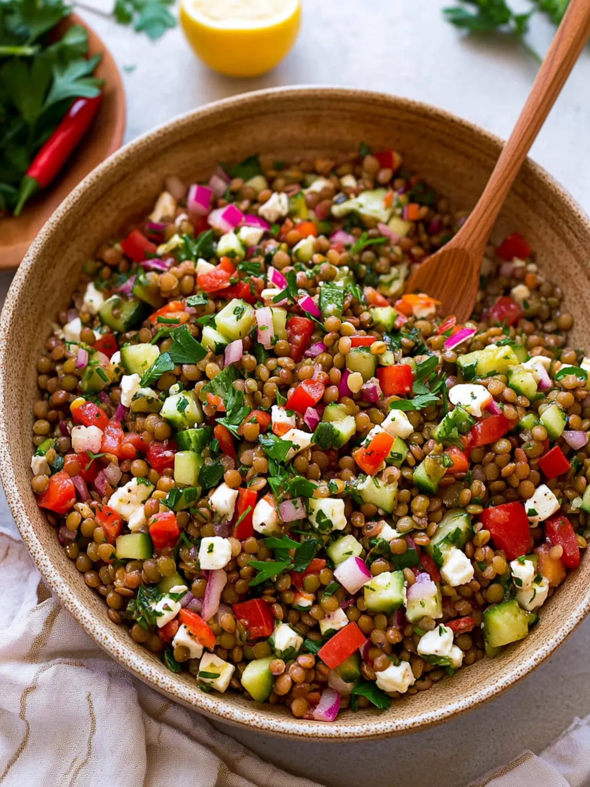 Fresh Mediterranean Lentil Salad That Boosts Your Energy 4 Lentil Salad