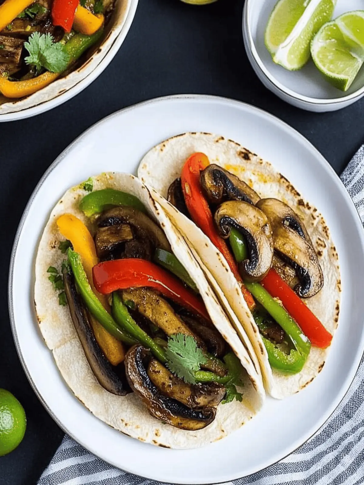 Savory Portabella Mushroom Fajitas for a Quick Veggie Feast 2 Portabella Mushroom Fajitas