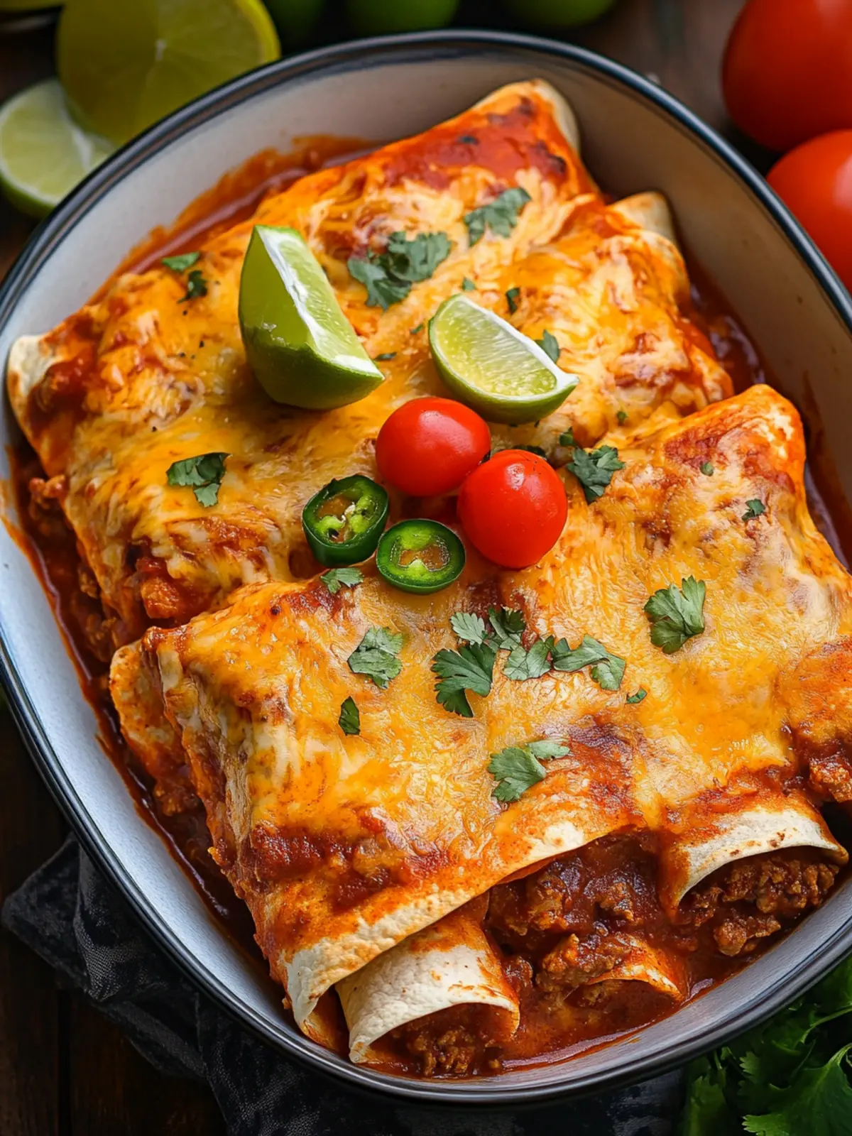 Irresistible Cheesy Steak Enchiladas for Cozy Family Nights 2 Steak Enchiladas (Cheesy Oven-Baked Mexican Dinner)