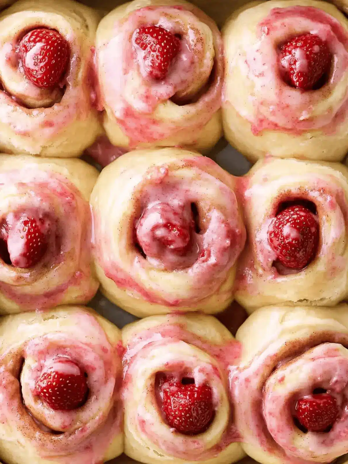 Soft Strawberry Cinnamon Rolls with Creamy Icing Delight 4 Strawberry Cinnamon Rolls