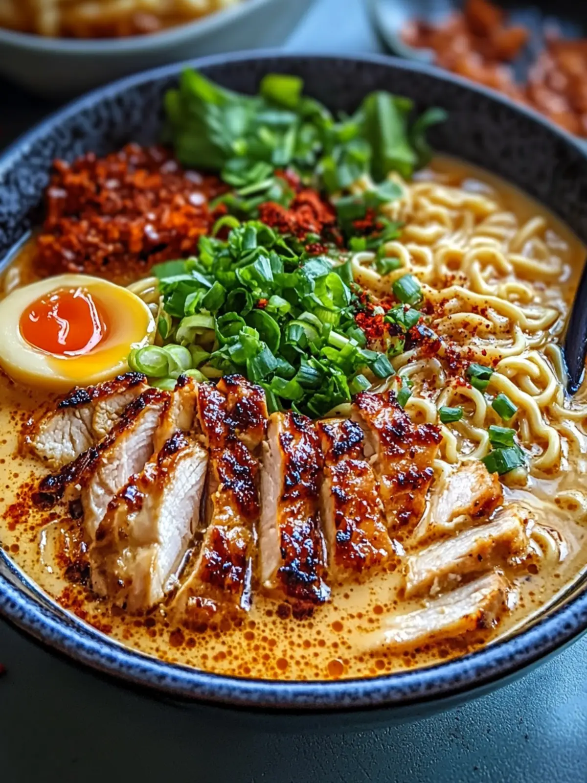 Spice Up Dinner with Fiery Chicken Ramen & Creamy Garlic Sauce 4 Fiery Chicken Ramen with Creamy Garlic Sauce