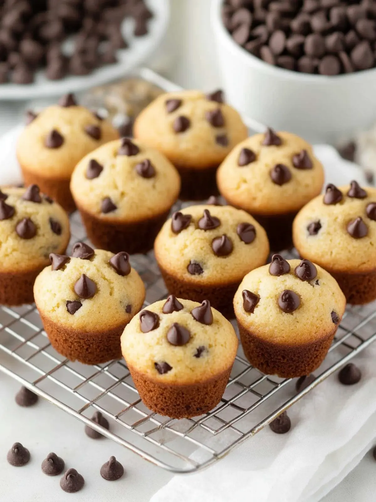 Mini Chocolate Chip Muffins: Quick, Healthy Delight for All! 3 Mini Chocolate Chip Muffins