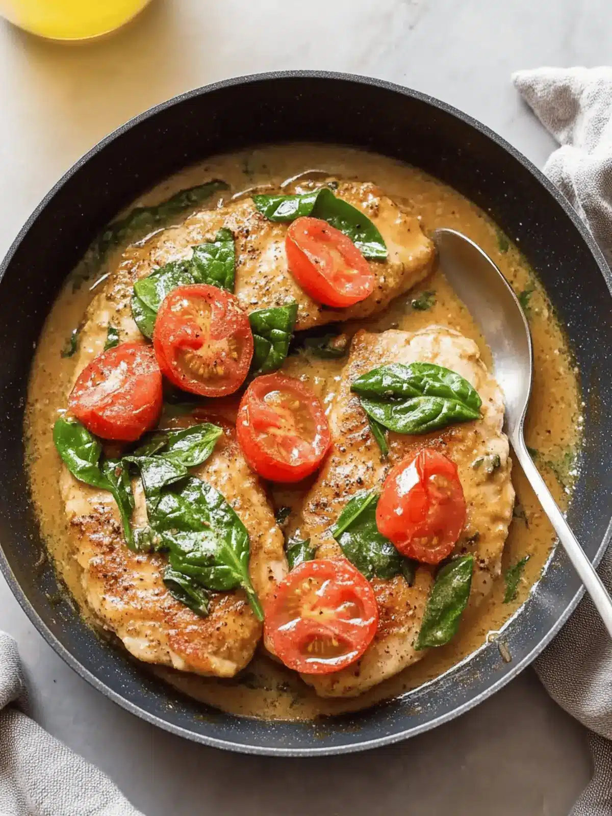 White Wine Spinach Tomato Chicken: Ready in Just 30 Minutes 2 White Wine Spinach Tomato Chicken