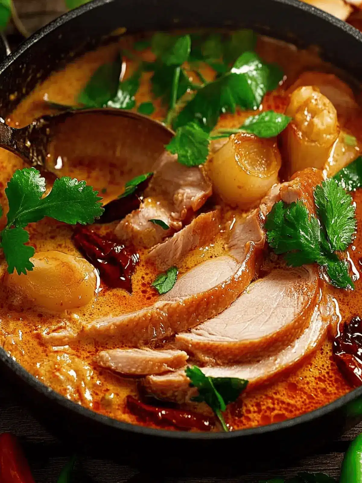 Savory Thai Red Duck Curry with Tropical Lychees Delight 3 Thai Red Duck Curry