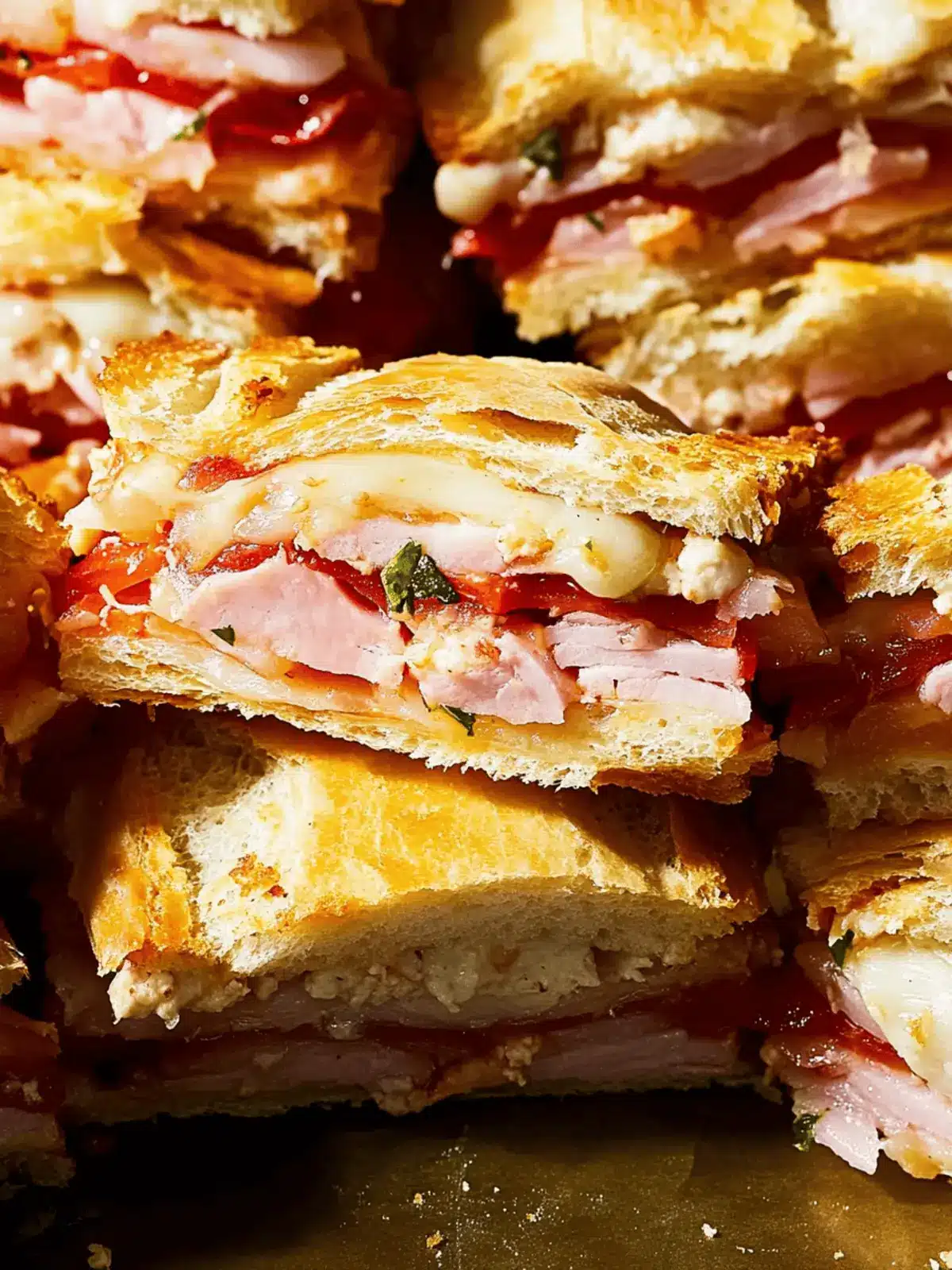 Delicious Italian Sub Squares: Customizable Flavor Bliss 3 Italian Sub Squares