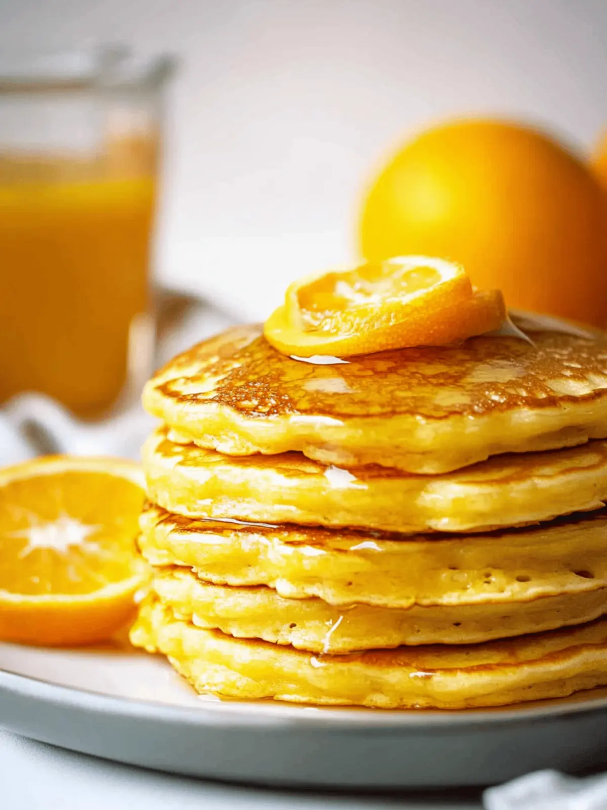 Fluffy Orange Pancakes with Creamy Citrus Syrup Delight 3 Orange Pancakes