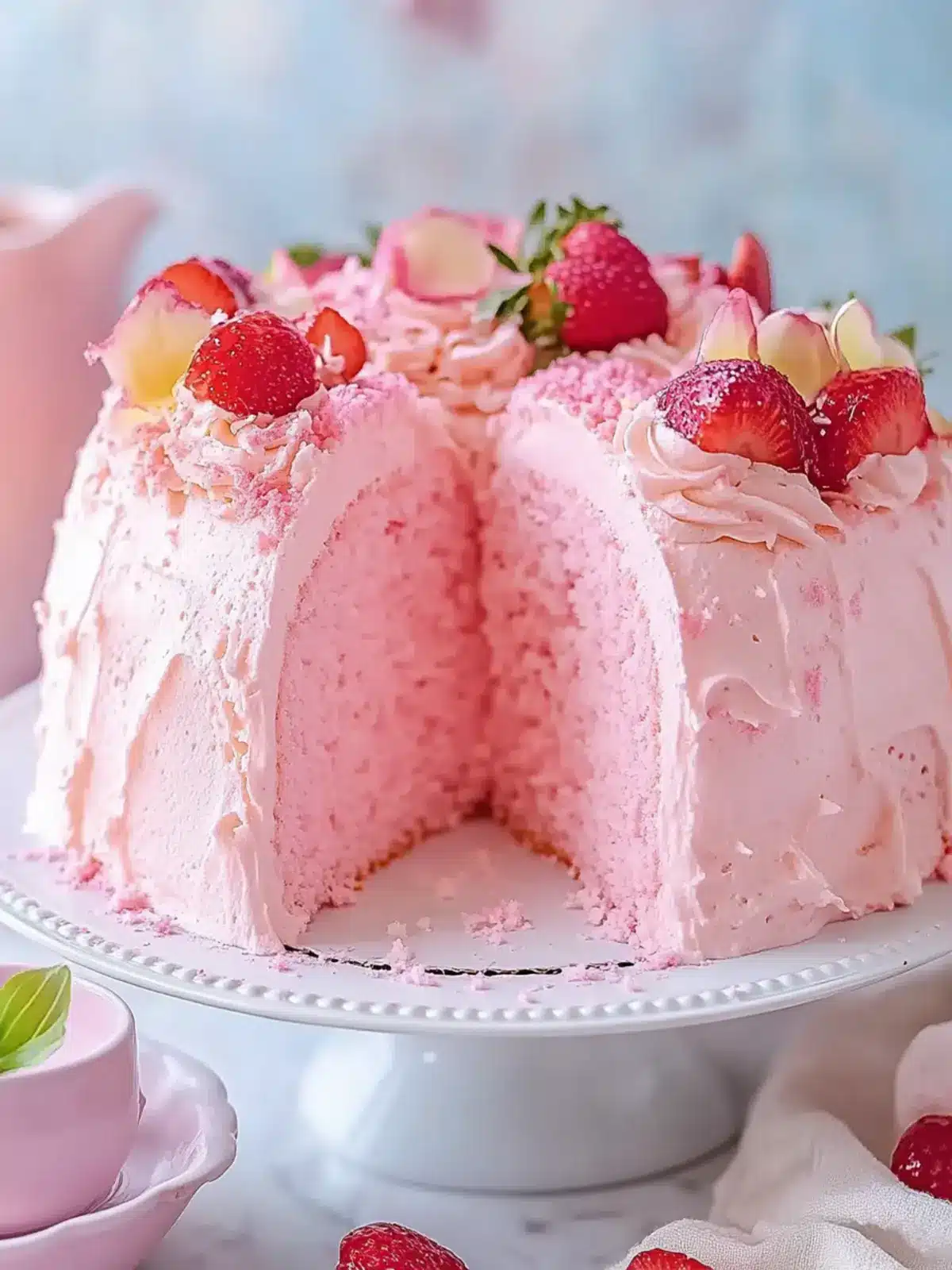 Irresistible Pink Angel Food Cake for Your Next Celebration 2 Pink Angel Food Cake