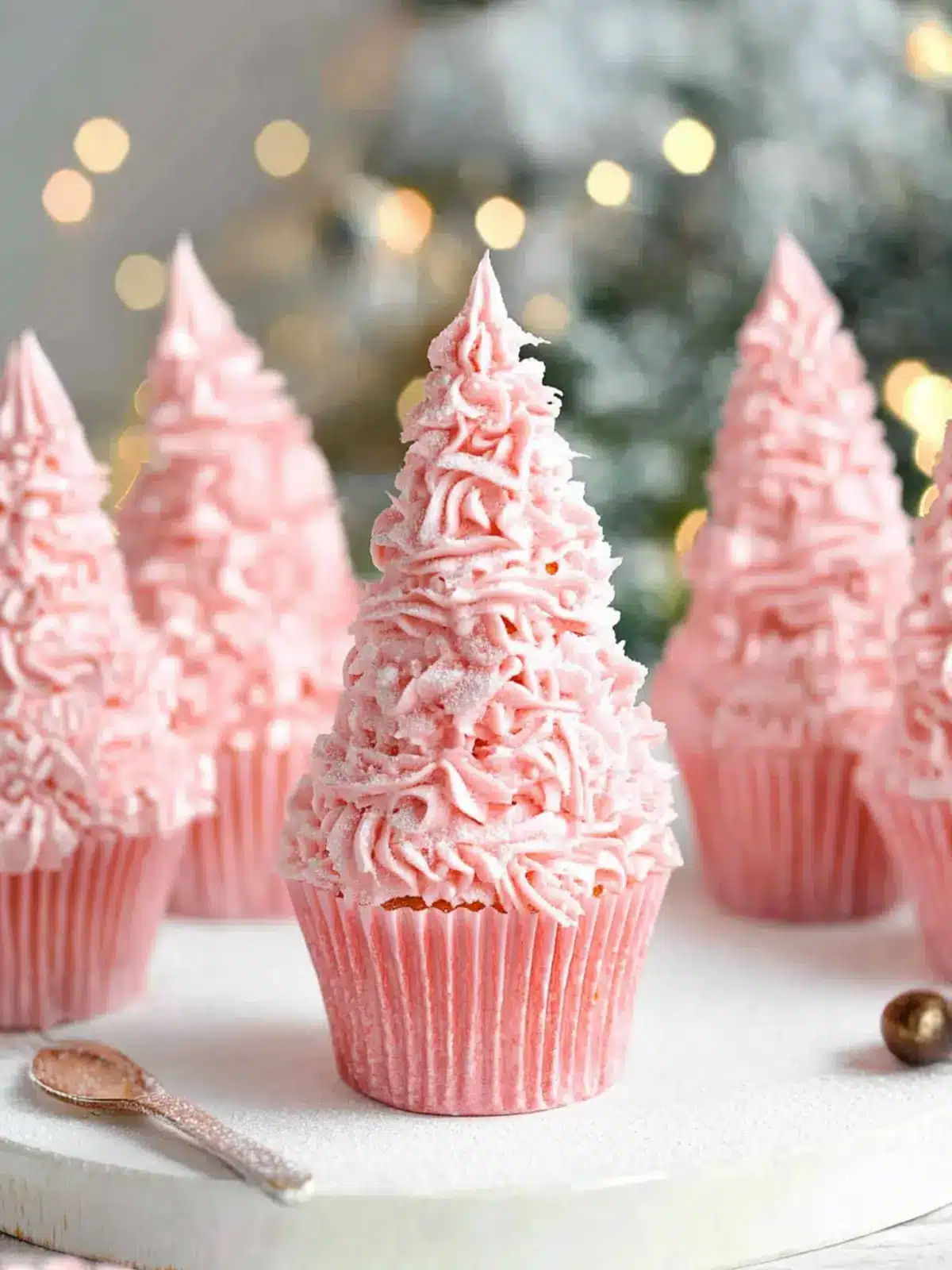 Pink Christmas Tree Cupcakes That Wow Your Holiday Guests 2 Pink Christmas Tree Cupcakes