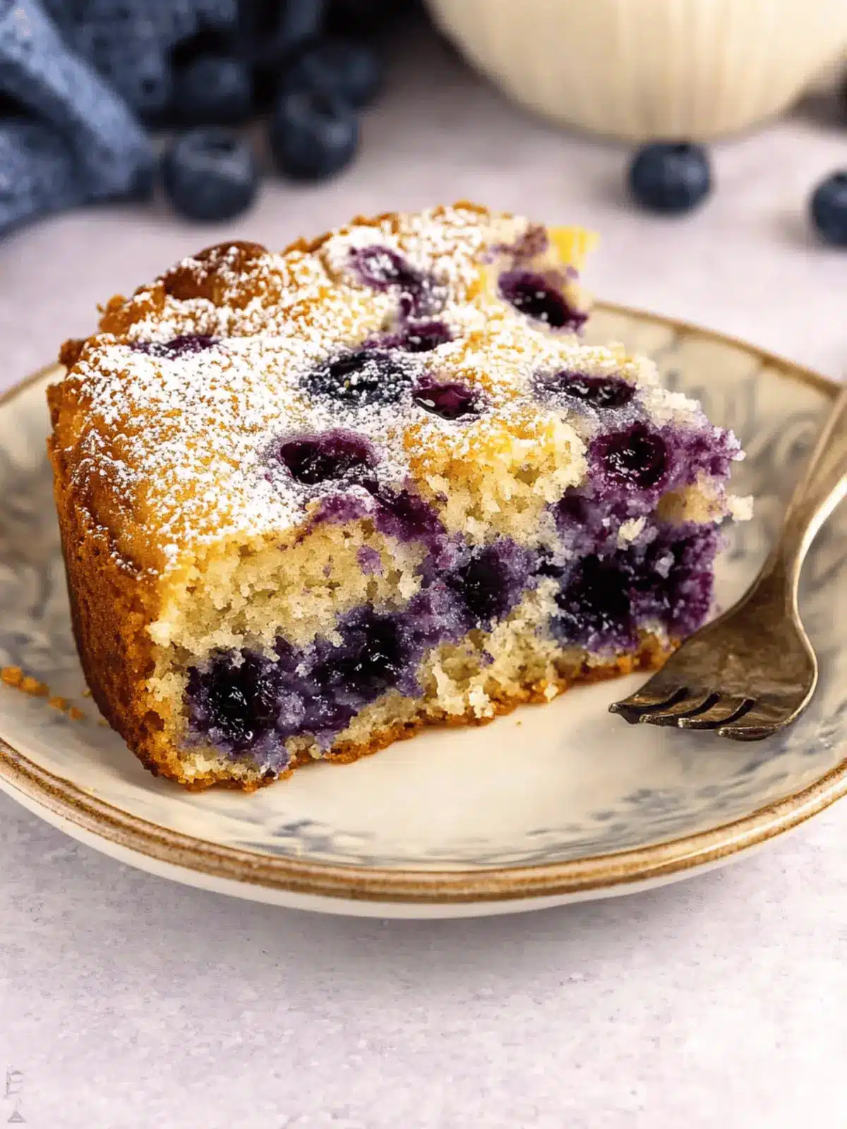 Moist Blueberry Coffee Cake with Tangy Lemon Glaze 4 Blueberry Coffee Cake