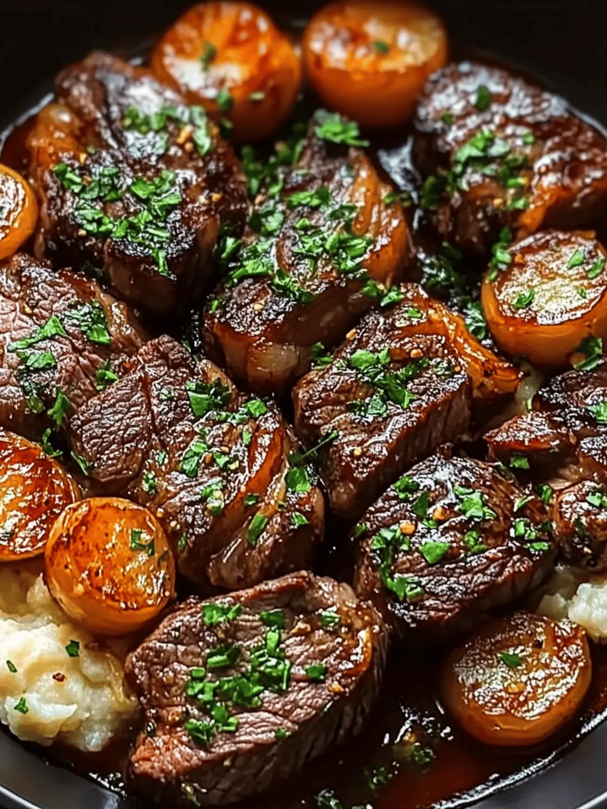 Savor Ribeye Steak with Caramelized Onions and Mashed Potatoes 3 Ribeye Steak with Caramelized Onions and Mashed Potatoes Recipe