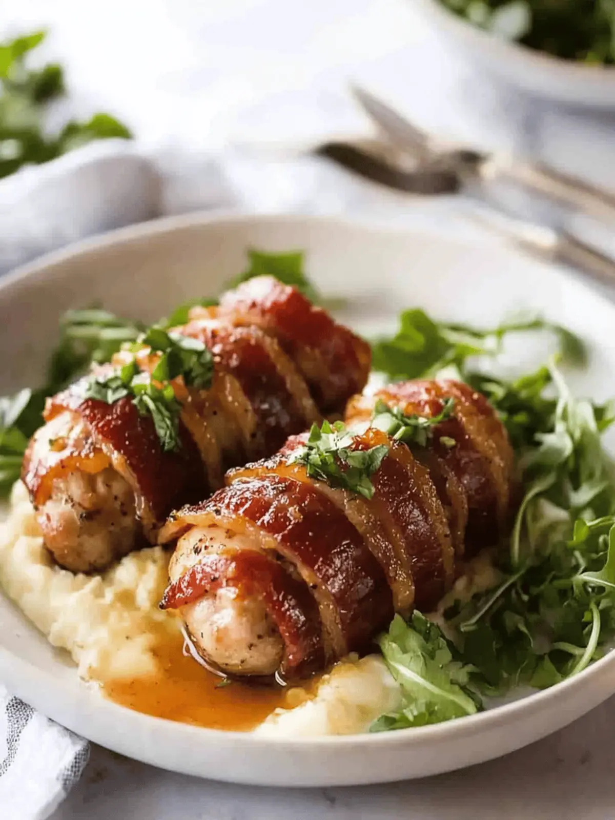 Bacon Wrapped Chicken Bliss - Juicy, Crispy Flavor Explosion 4 Bacon Wrapped Chicken