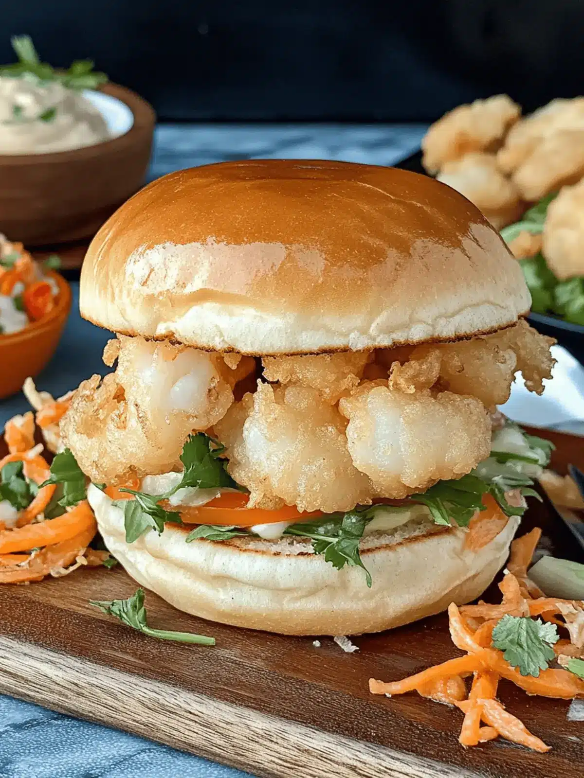 Delicious Shrimp Tempura Burger: A Crunchy Flavor Adventure 2 Shrimp Tempura Burger