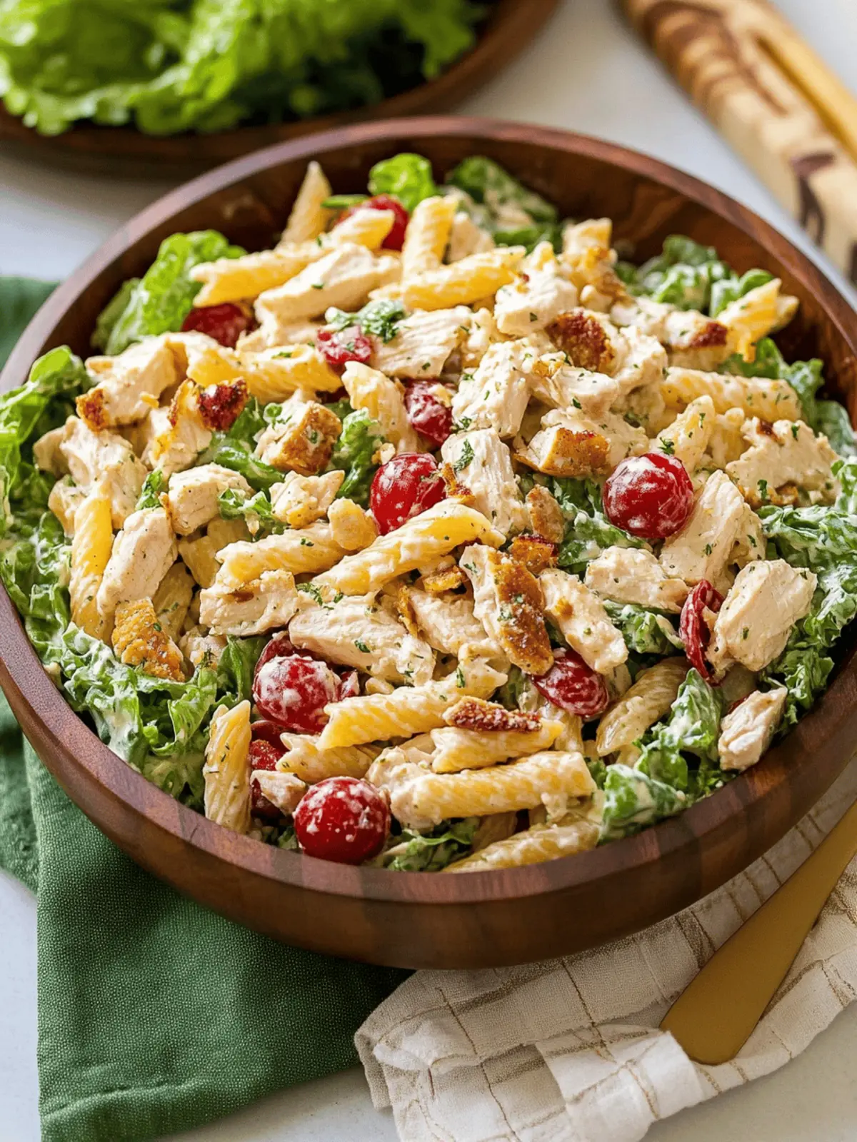 Delicious Chicken Caesar Pasta Salad You Can Customize Today 3 Chicken Caesar Pasta Salad