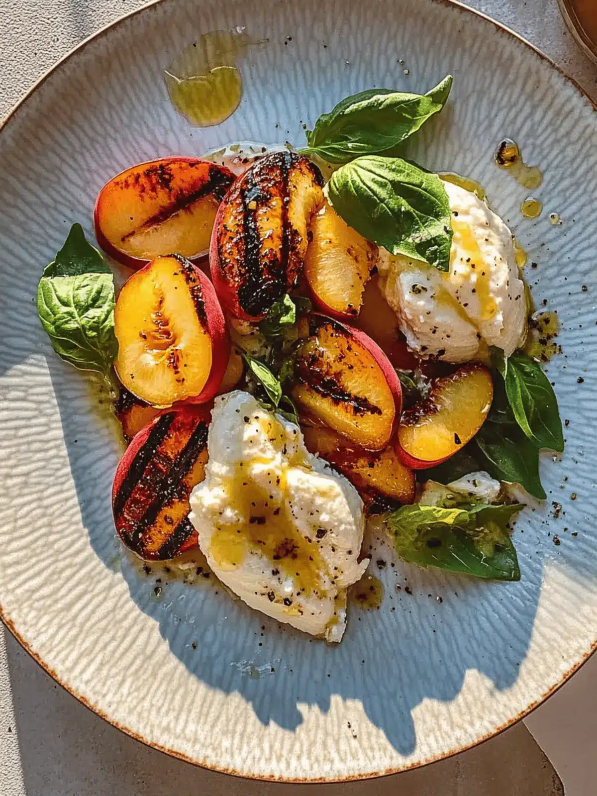 Grilled Peach & Burrata Salad for the Ultimate Summer Bite 3 Grilled Peach & Burrata Salad