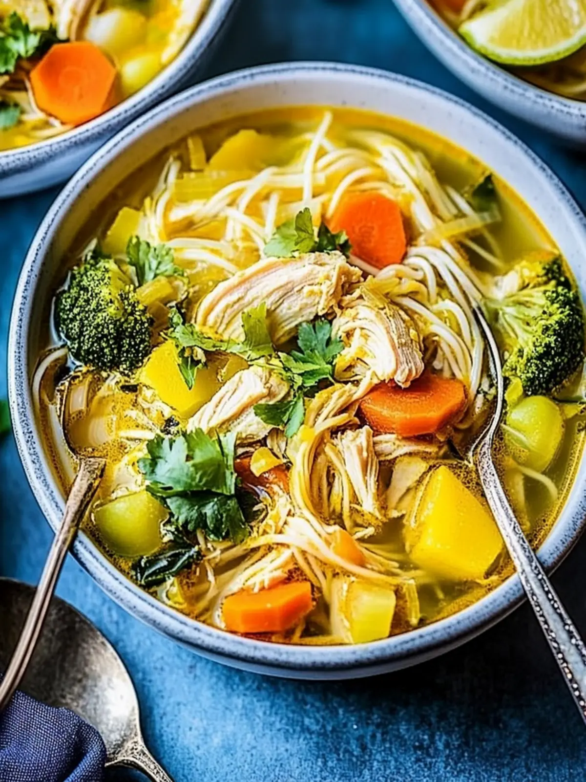 Healing Turmeric Chicken Noodle Soup: Comfort in Every Spoon 4 Healing Turmeric Chicken Noodle Soup (GF, DF)