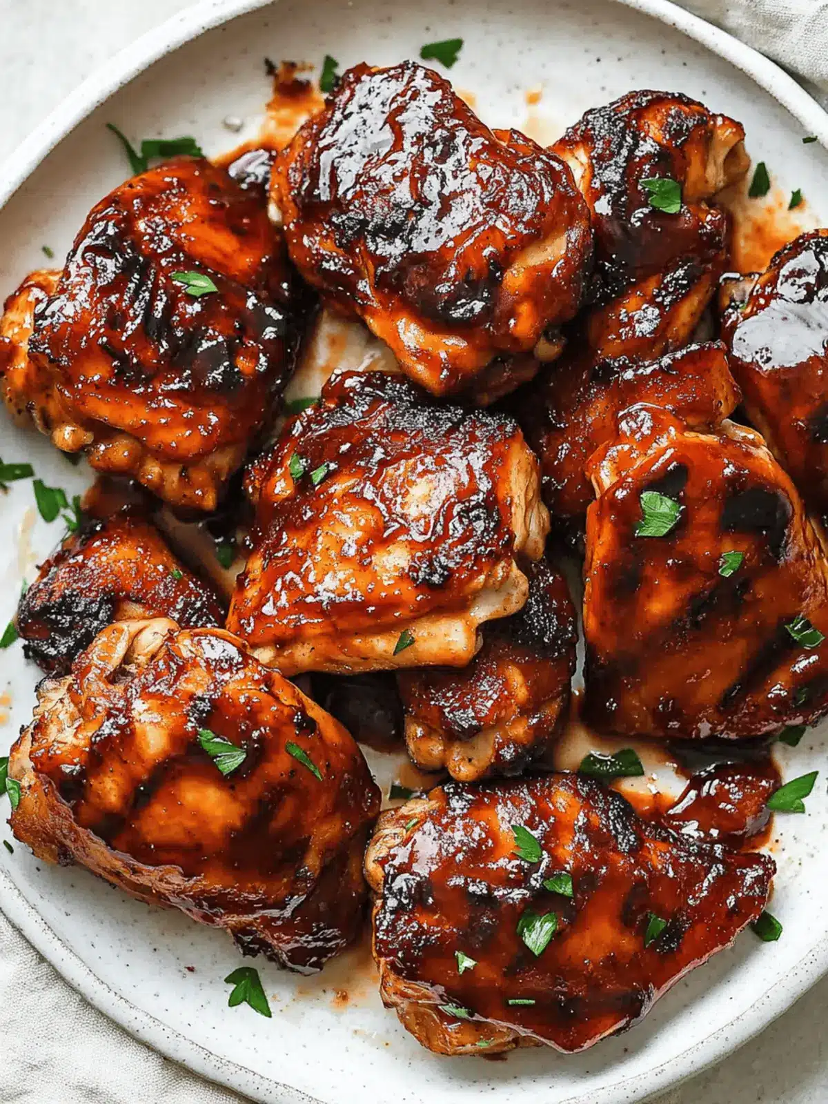 Caramelized BBQ Chicken Thighs in the Oven Easy & Delicious 3 Caramelized BBQ Chicken Thighs in the Oven