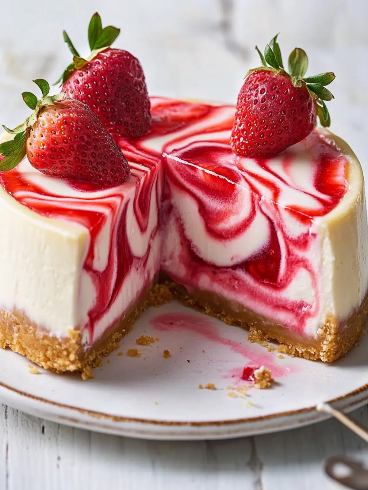 Irresistible Strawberry Swirl Cheesecake Recipe for Home Bakers 3 Strawberry Swirl Cheesecake Recipe