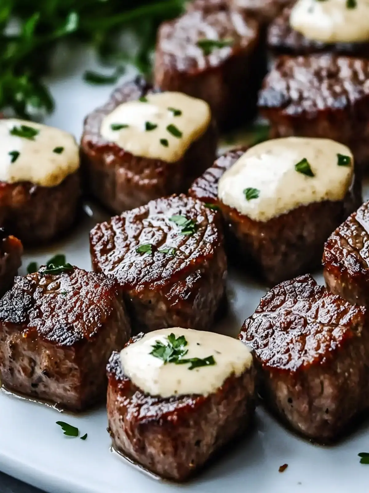 Garlic Butter Steak Bites with Parmesan Cream Sauce Magic 3 Garlic Butter Steak Bites with Parmesan Cream Sauce