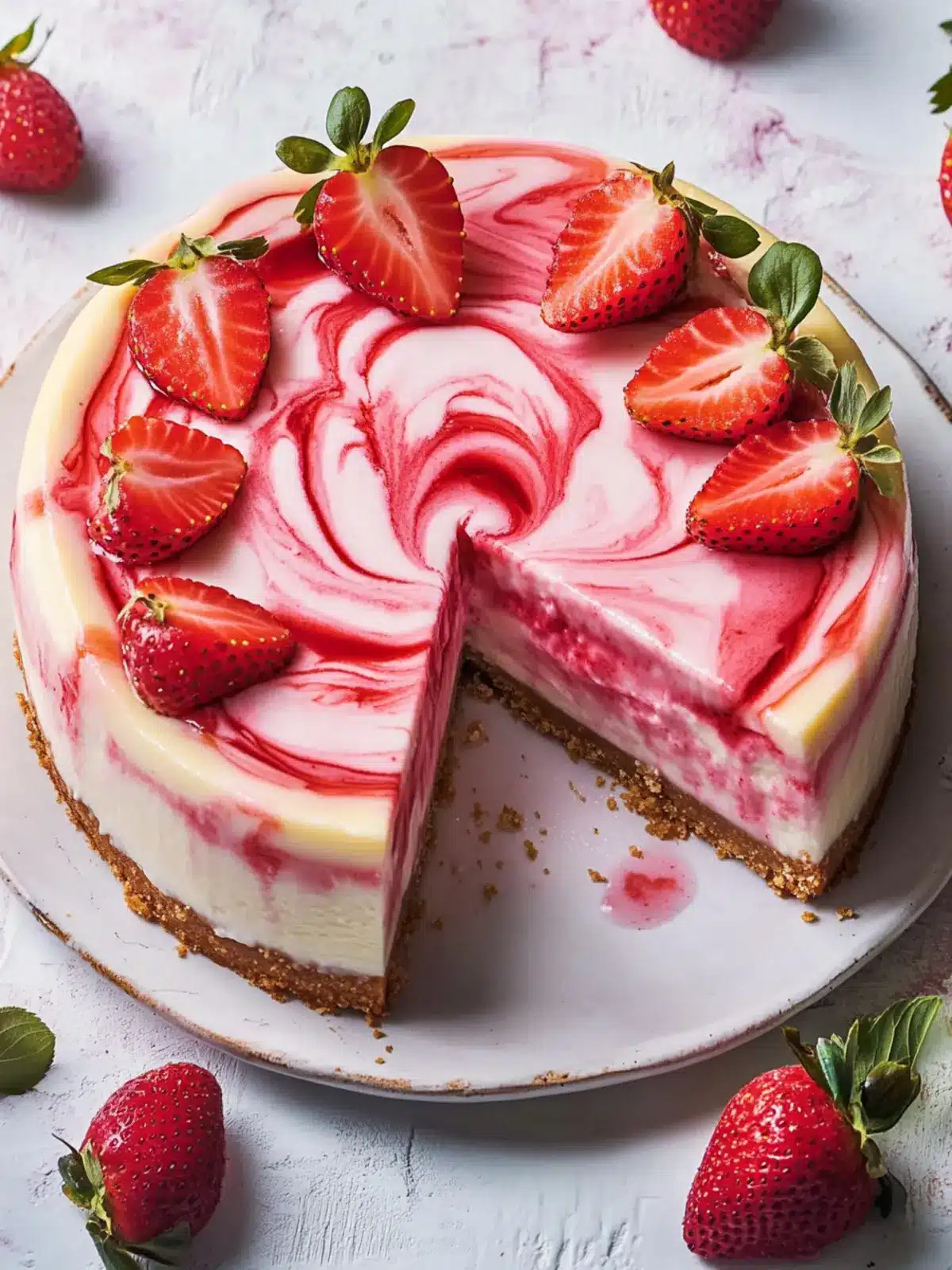Irresistible Strawberry Swirl Cheesecake Recipe for Home Bakers 4 Strawberry Swirl Cheesecake Recipe