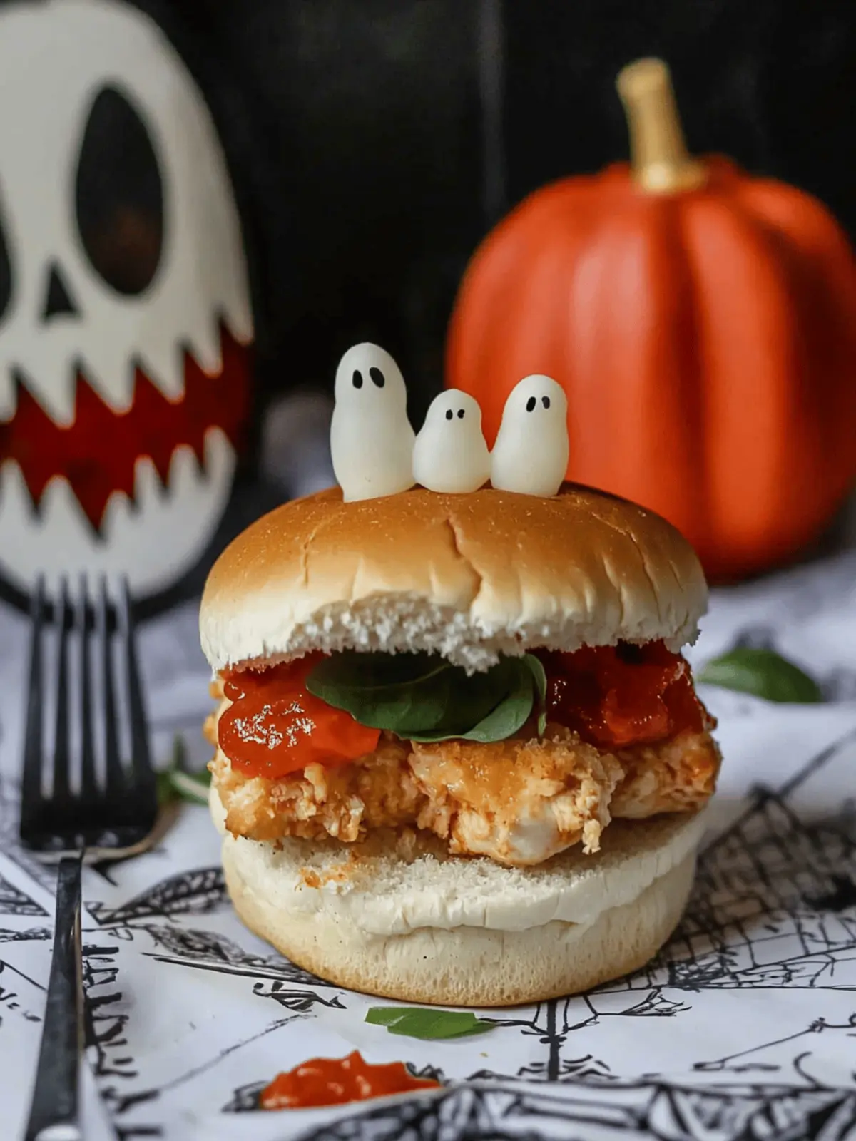 Delicious Halloween Chicken Parmesan Sliders for Spooky Fun 2 Halloween Chicken Parmesan Sliders