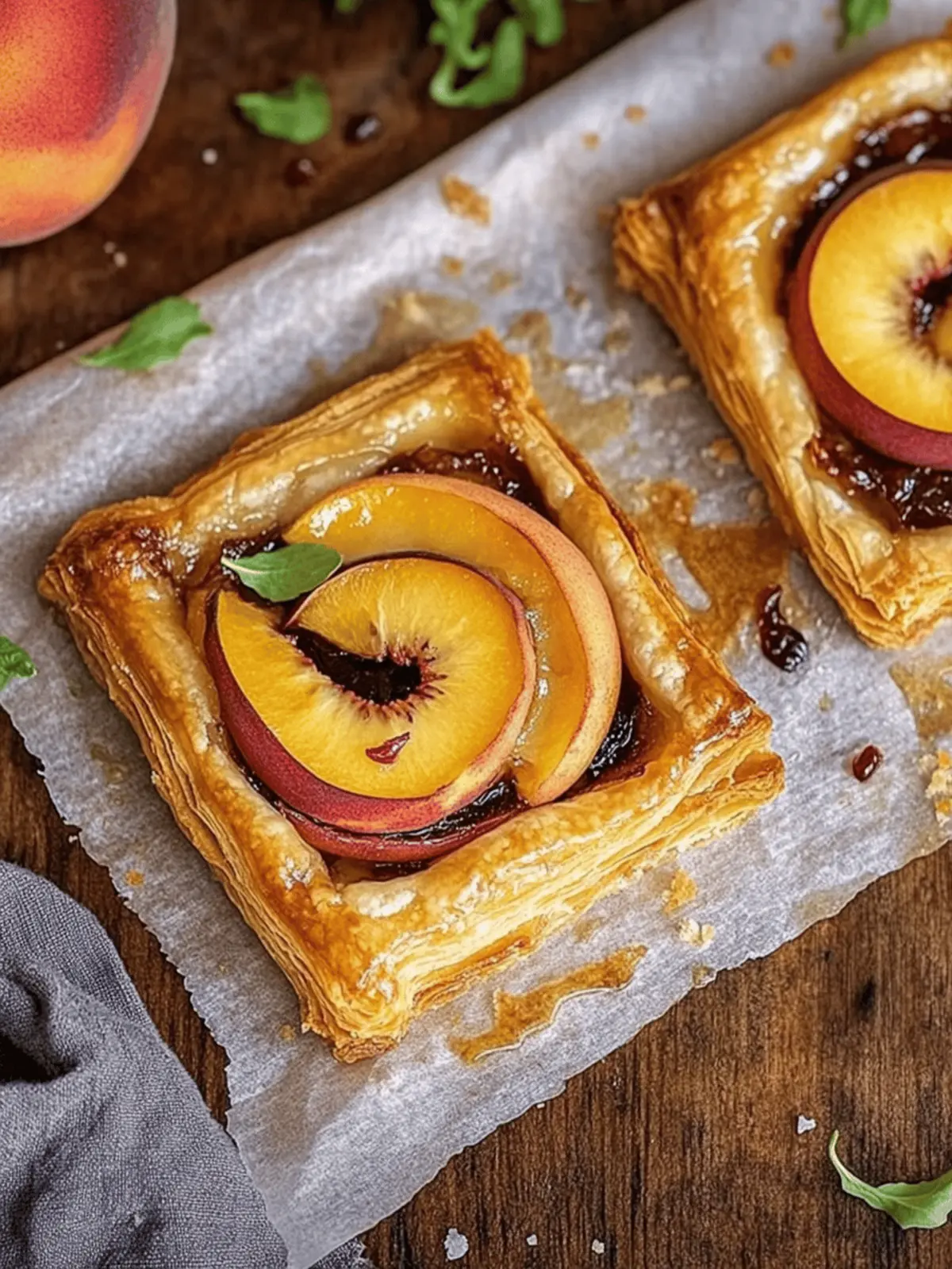 Delicious Peach and Brie Puff Pastry Tarts for Any Occasion 4 PEACH AND BRIE PUFF PASTRY TARTS