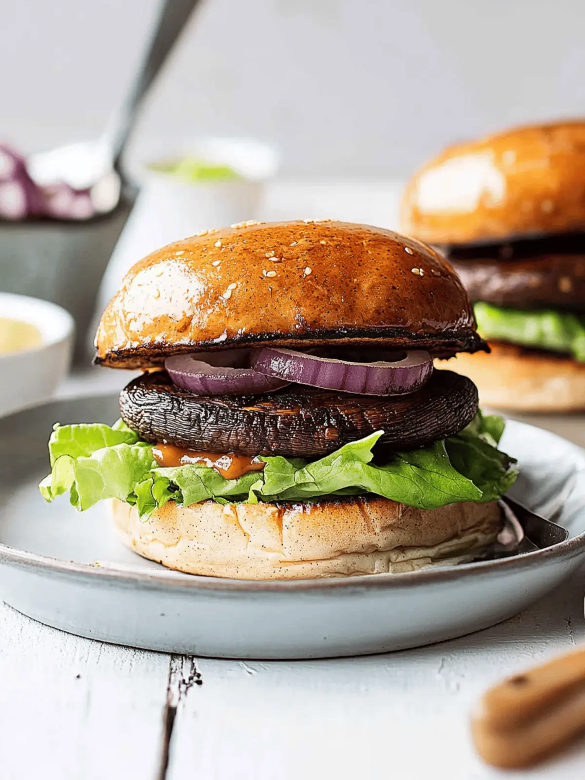 Savory Portobello Mushroom Burger Recipe for Summer BBQs 4 Portobello Mushroom Burger