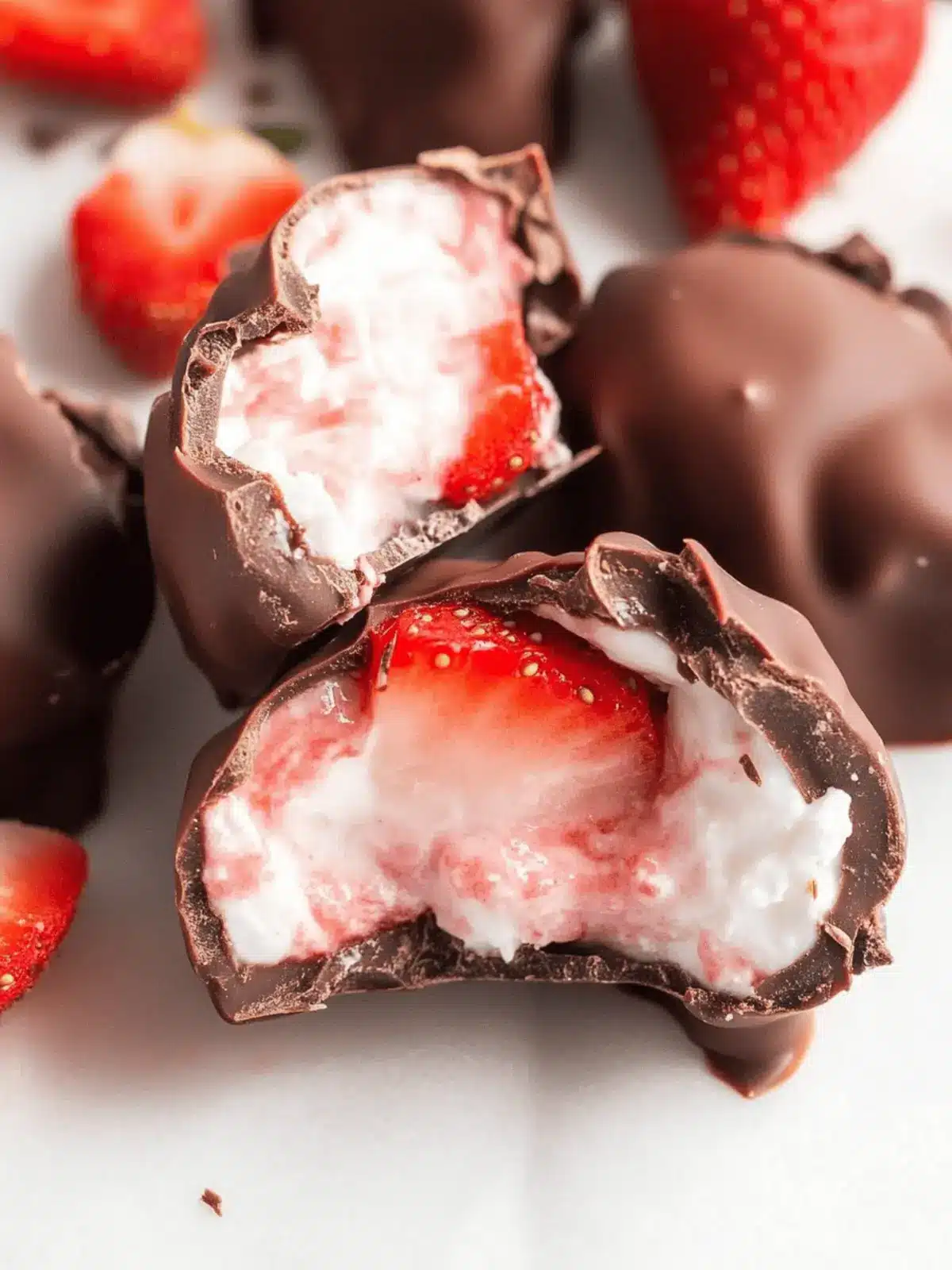 Indulge Guilt-Free with Chocolate Strawberry Yogurt Clusters 4 Chocolate Strawberry Yogurt Clusters