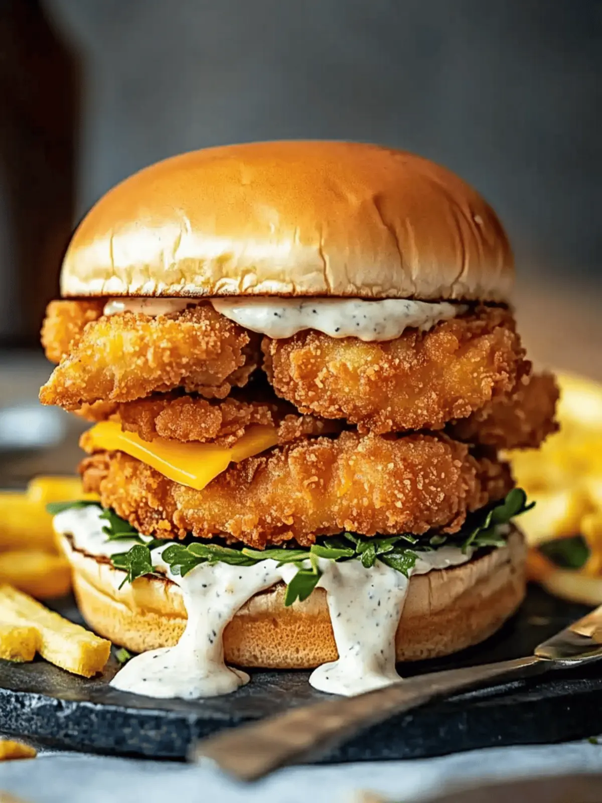 Homemade Baked Filet-O-Fish Burger with Crispy Fish Fillets Recipe 2 Homemade Baked Filet-O-Fish Burger with Crispy Fish Fillets and Tartare Sauce Recipe