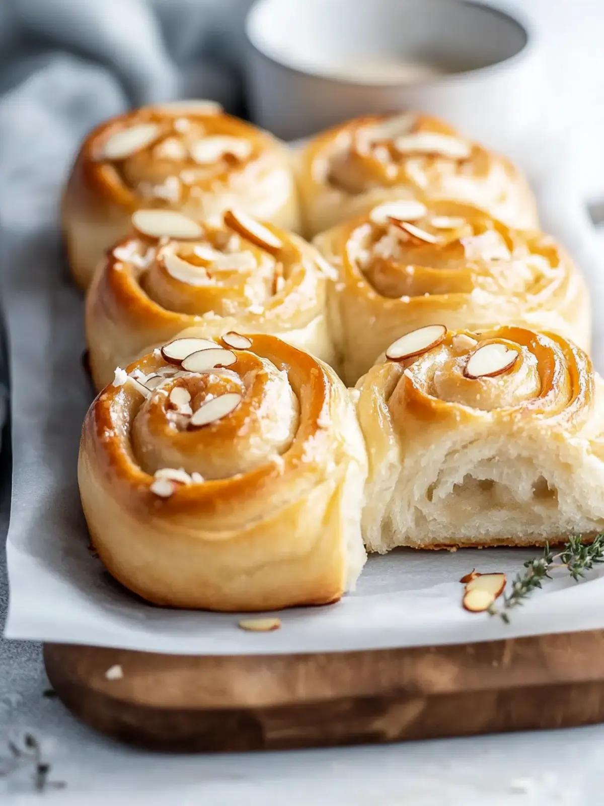 Warm and Fluffy Almond Sweet Rolls with Creamy Frosting 2 Almond Sweet Rolls