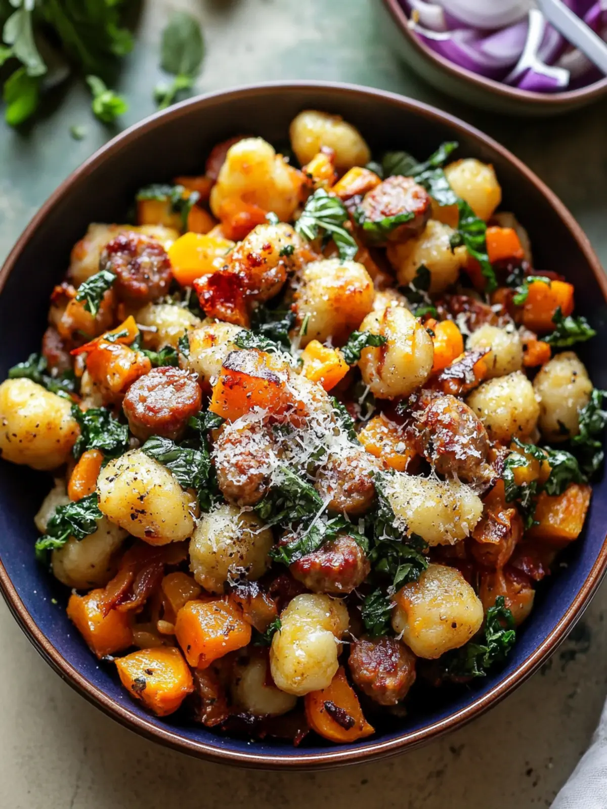 Sheet Pan Butternut Squash and Sausage Gnocchi Bliss 4 Sheet Pan Butternut Squash and Sausage Gnocchi