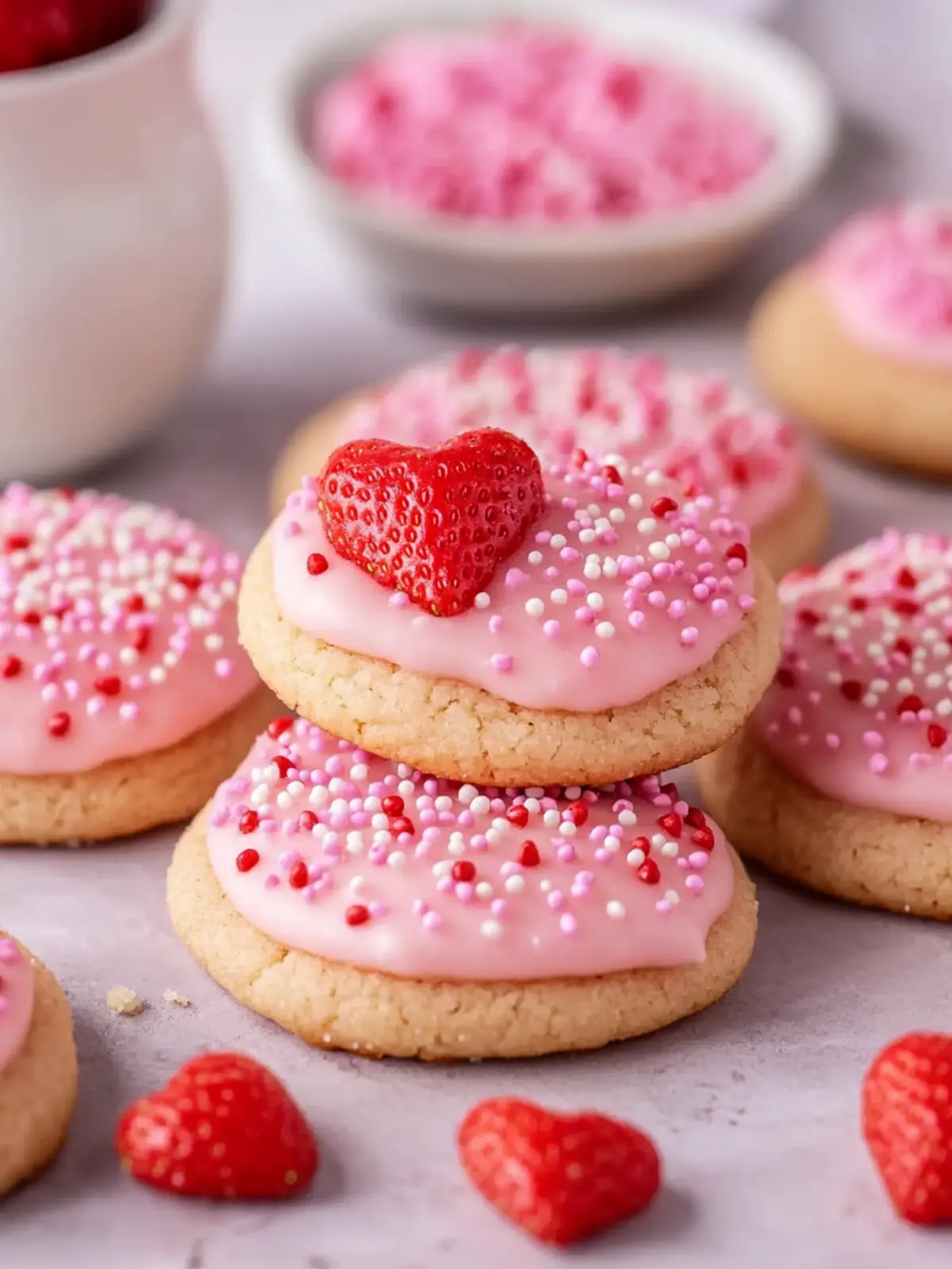 Strawberry Kiss Cookies Soft Valentine s Delight You ll Love 3 Strawberry Kiss Cookies Amazing Soft Valentine s Delight