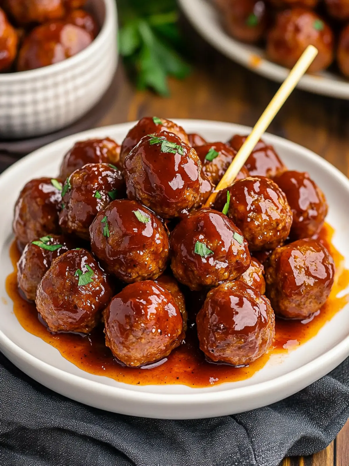 Sweet and Smoky Peach BBQ Meatballs in Just 3 Ingredients 4 Peach BBQ Meatballs (3 Ingredient Appetizer!)