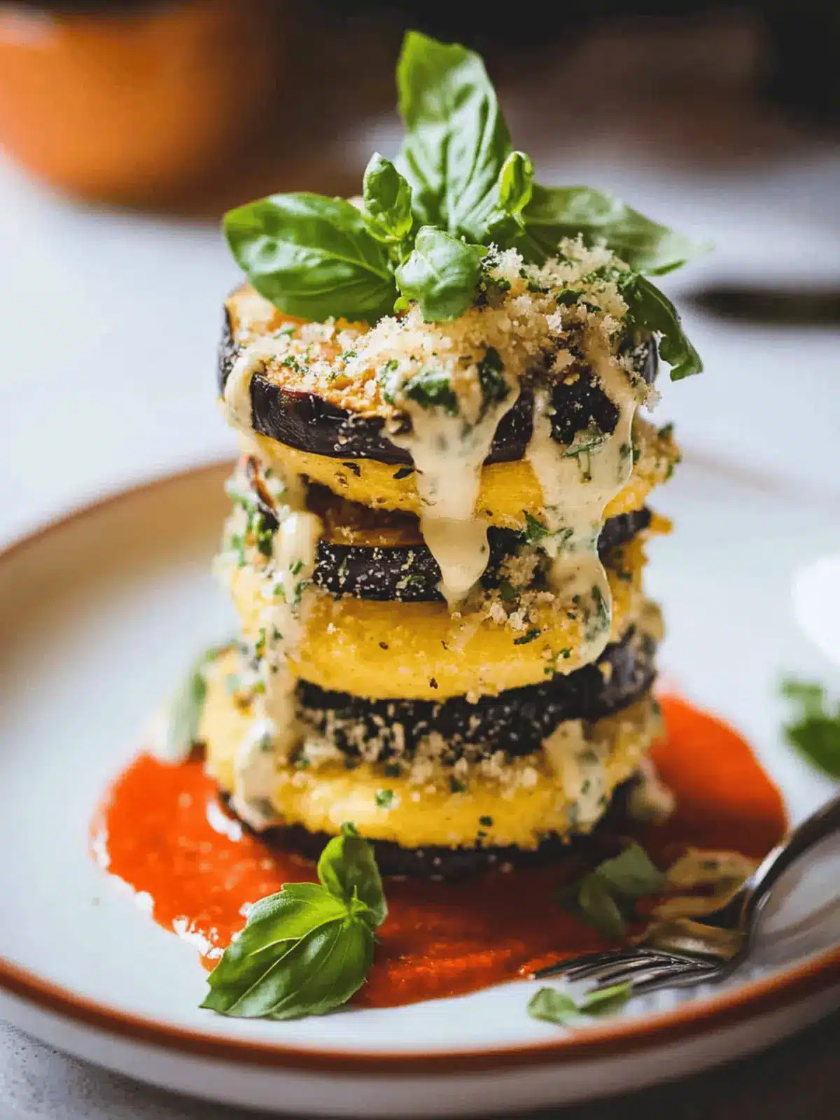 Eggplant Parmesan Polenta Stacks that Impress Every Guest 4 Eggplant Parmesan Polenta Stacks
