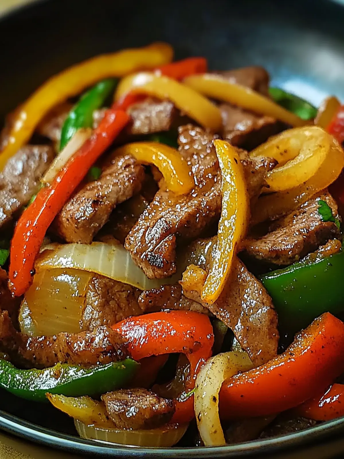 Zesty Pepper Steak with Bell Peppers and Onions Easy Recipe 3 Pepper Steak with Bell Peppers and Onions
