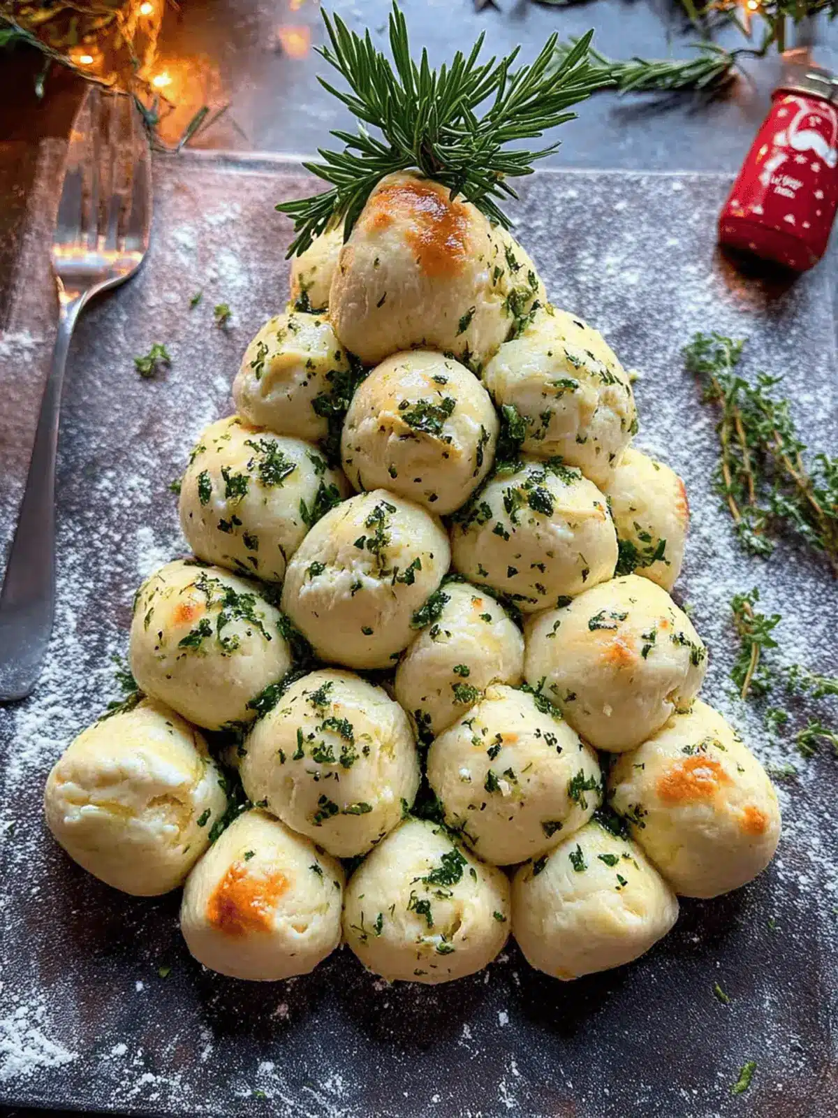 Decadent Mozzarella and Garlic Butter Dough Ball Christmas Tree 2 Mozzarella and Garlic Butter Dough Ball Christmas Tree