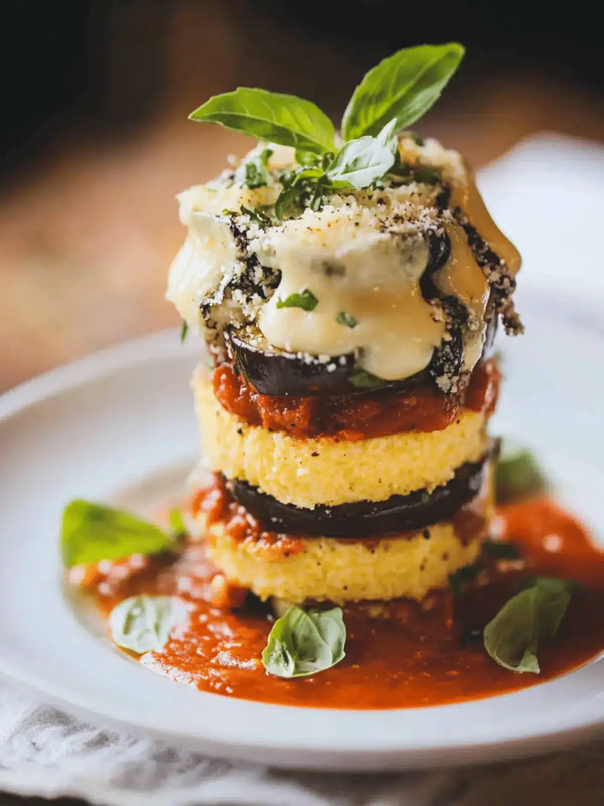 Eggplant Parmesan Polenta Stacks that Impress Every Guest 2 Eggplant Parmesan Polenta Stacks