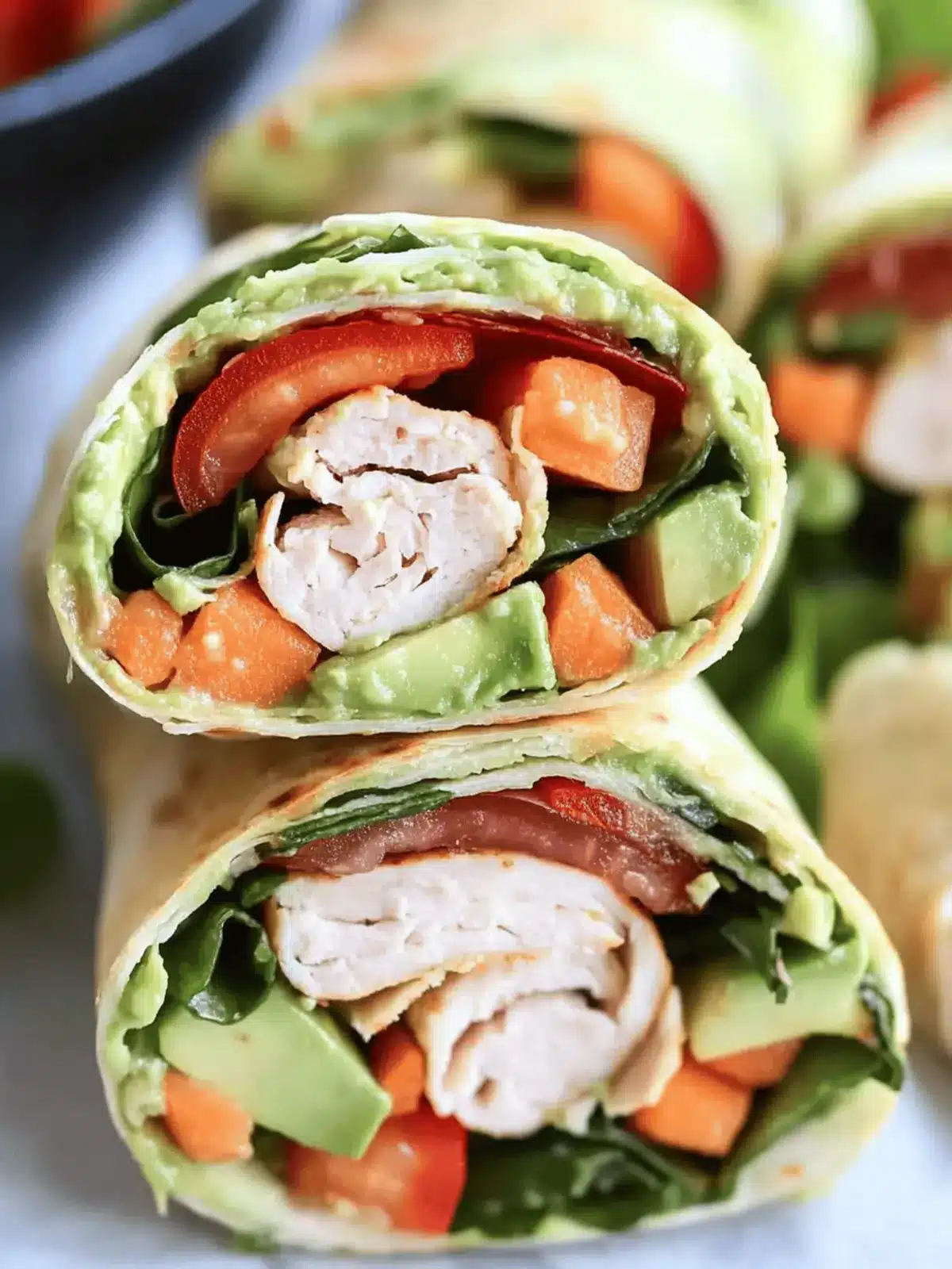 Easy Turkey Avocado Veggie Wraps for a Healthy Lunch Delight 3 Turkey Avocado Veggie Wraps