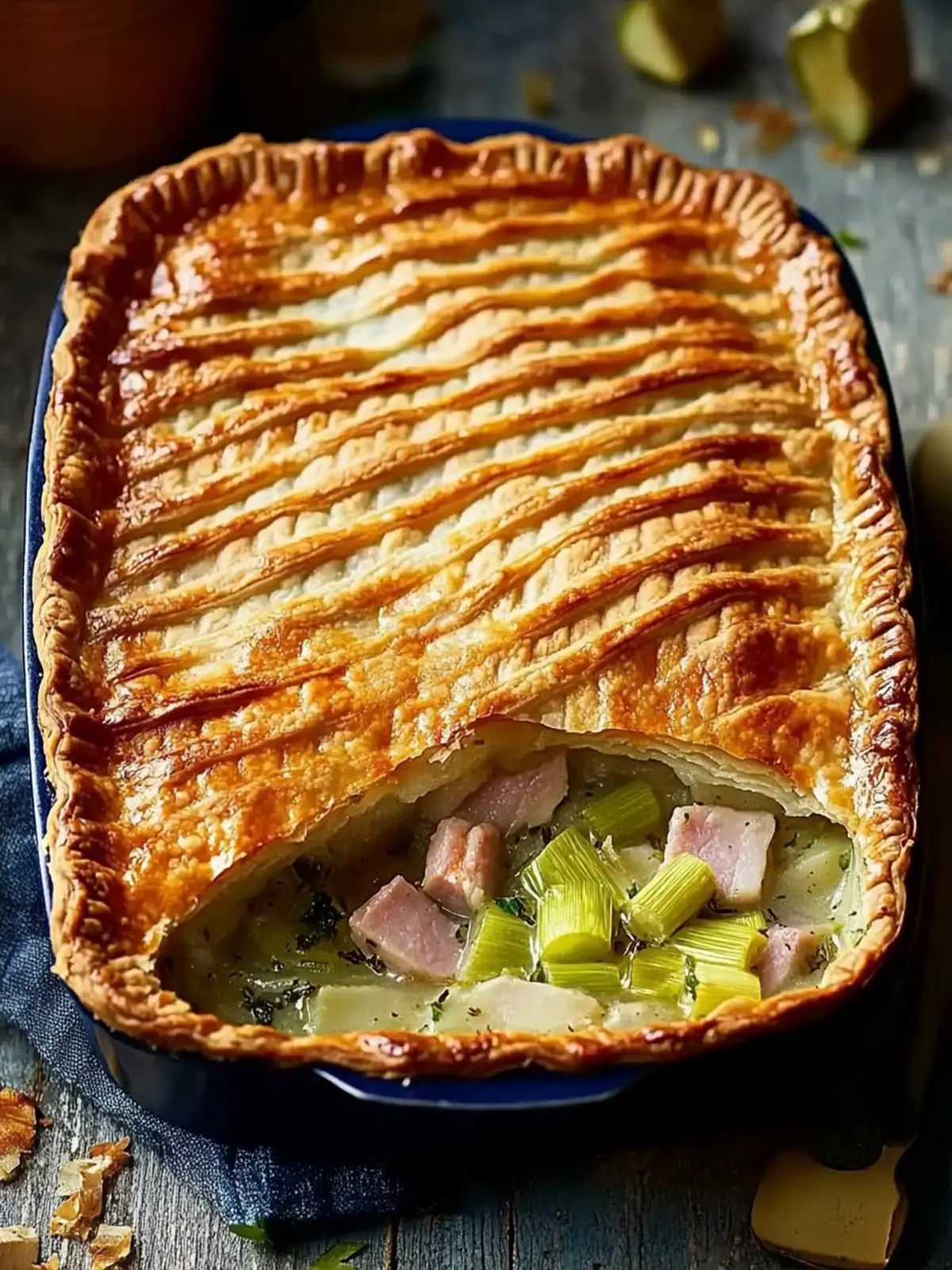 Hearty Chicken, Leek & Ham Pie for Cozy Family Dinners 2 Chicken, leek & ham pie