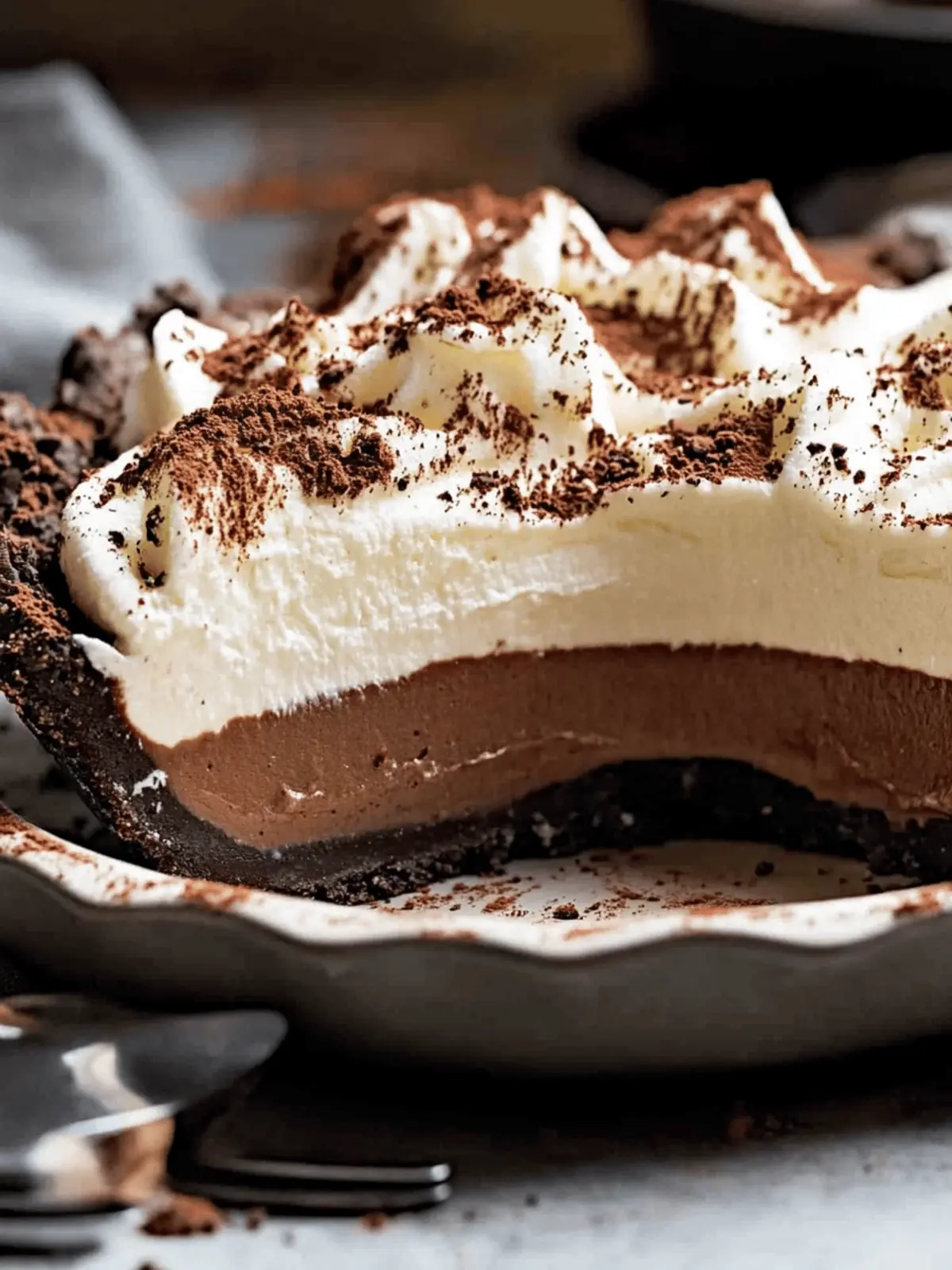 Decadent Chocolate Cream Pie with Oreo Crust to Impress! 4 Chocolate Cream Pie