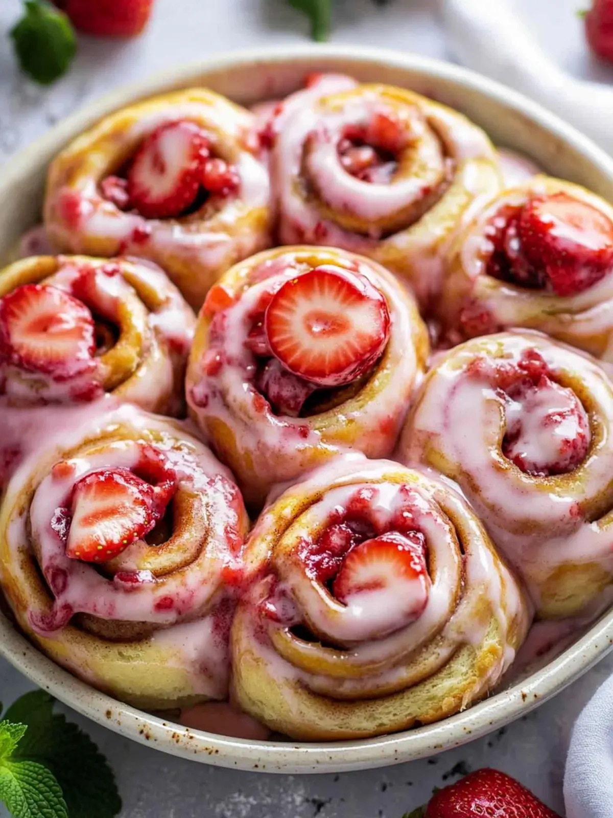 Delicious Strawberry Cinnamon Rolls with Creamy Icing Bliss 4 Strawberry Cinnamon Rolls