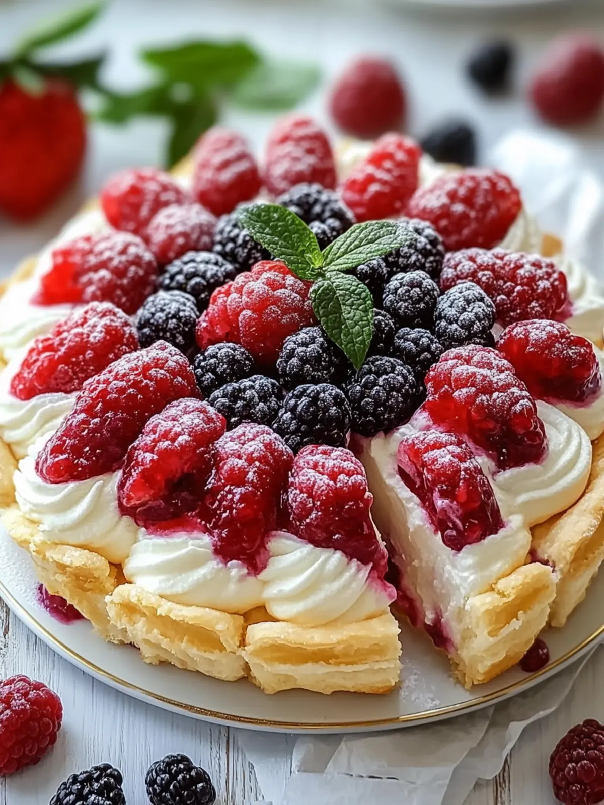 Delicious Berry Cream Pastry Cake to Wow Your Guests 4 Berry Cream Pastry