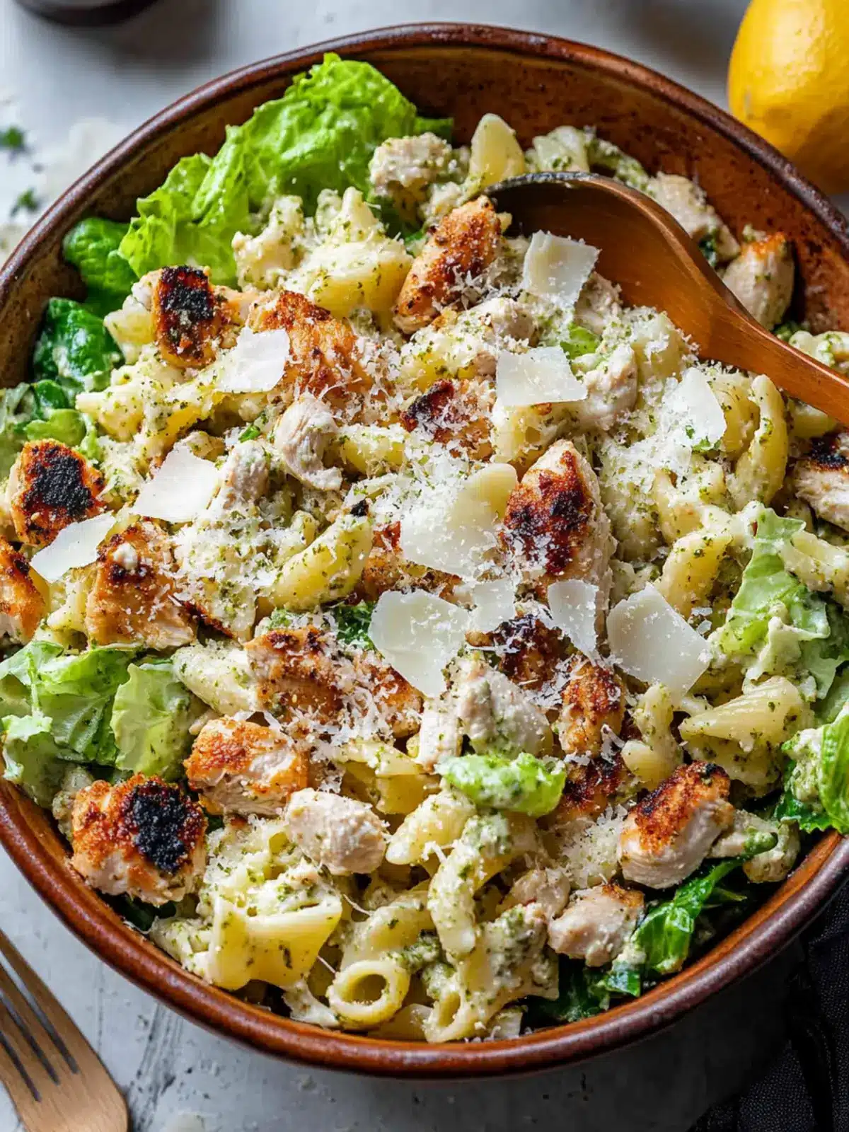 Pesto Chicken Caesar Pasta Salad: Your Summer Table MVP 3 Pesto Chicken Caesar Pasta Salad