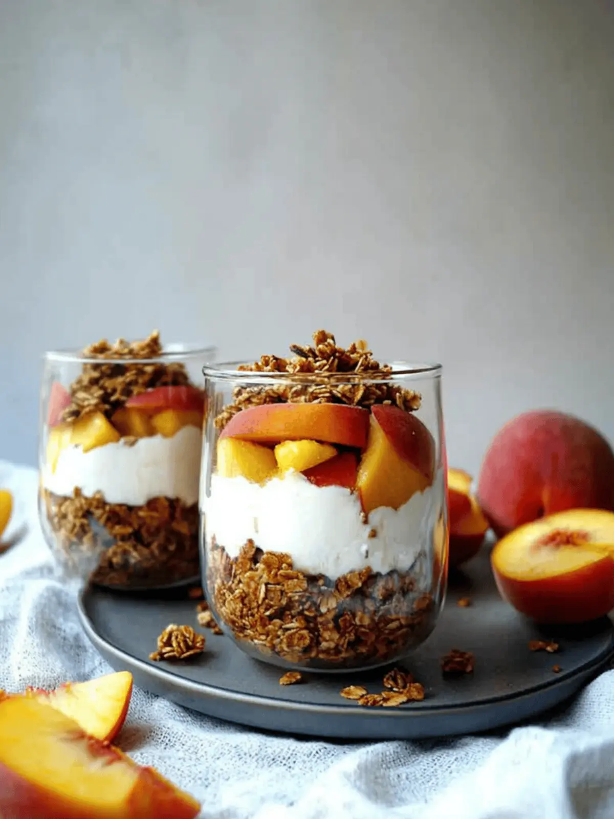 Peach Yogurt & Brown Sugar Granola Parfaits for Energizing Mornings 4 peach yogurt & brown sugar granola parfaits