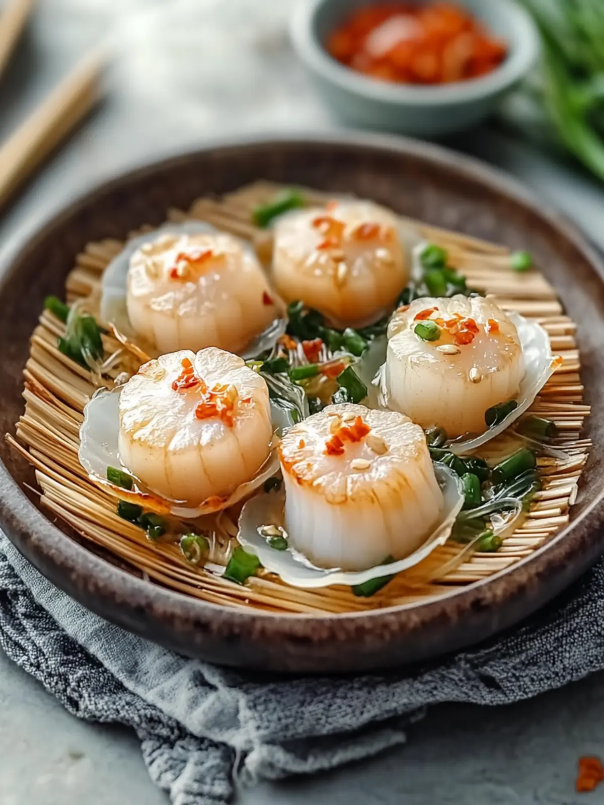Steamed Scallops with Glass Noodles: Quick Seafood Bliss at Home 4 Steamed Scallops with Glass Noodles: Quick Seafood Bliss