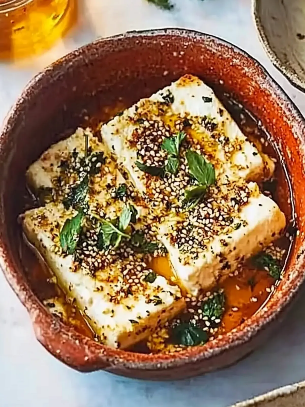 Baked Feta with Sesame & Honey: Creamy Indulgence Awaits 4 Baked feta with sesame & honey