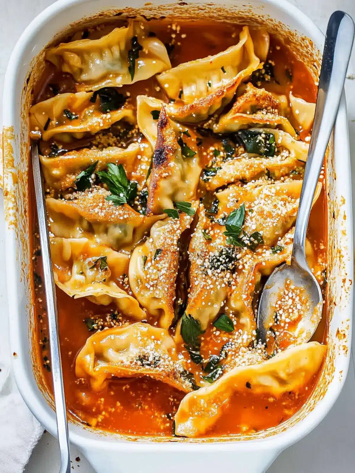 Viral Baked Dumplings One-Pan Meal for Ultimate Comfort Food 3 Viral Baked Dumplings (One-Pan Meal!)