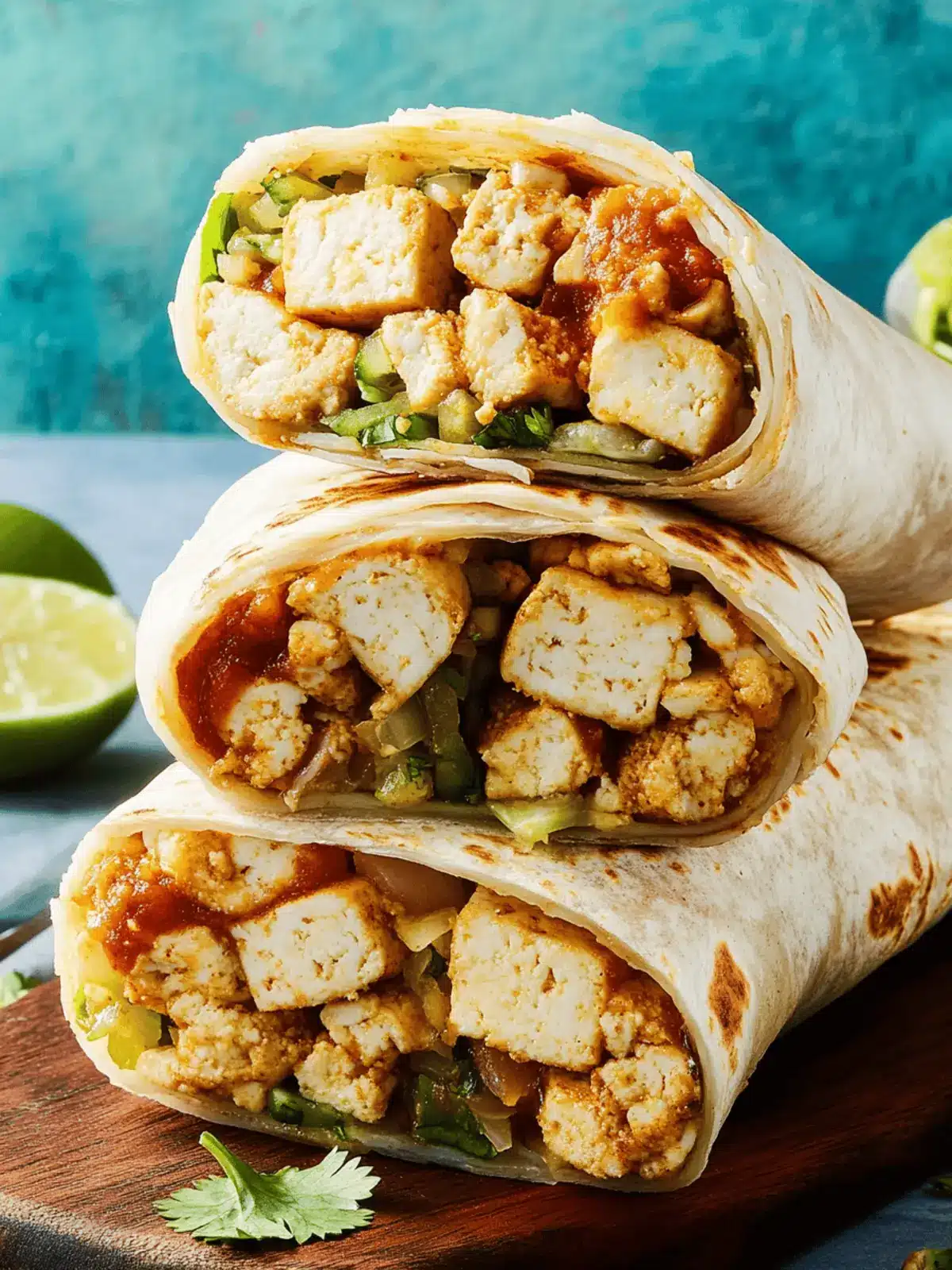 Smoky Tofu Burritos Packed with Flavor and Freshness 3 Tofu Burritos