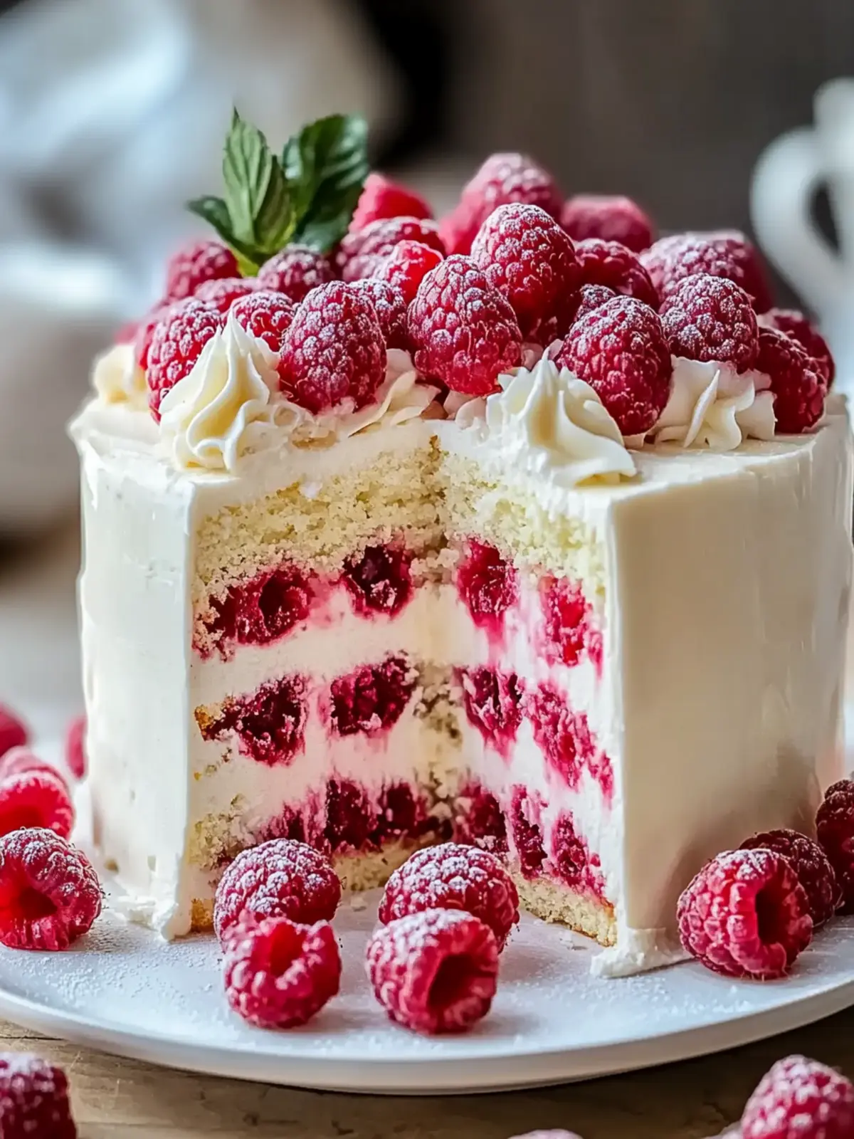 White Chocolate Raspberry Dream Cake: A Festive Delight 3 White Chocolate Raspberry Dream Cake